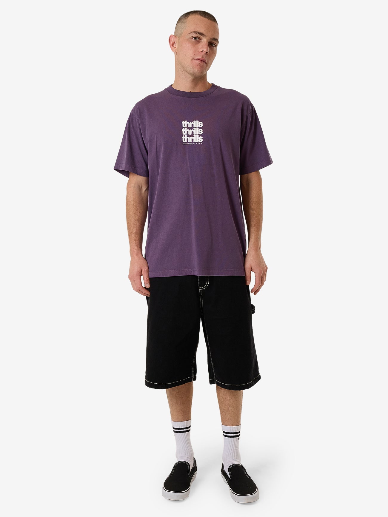 Blurred State Merch Fit Tee - Dust Purple XS