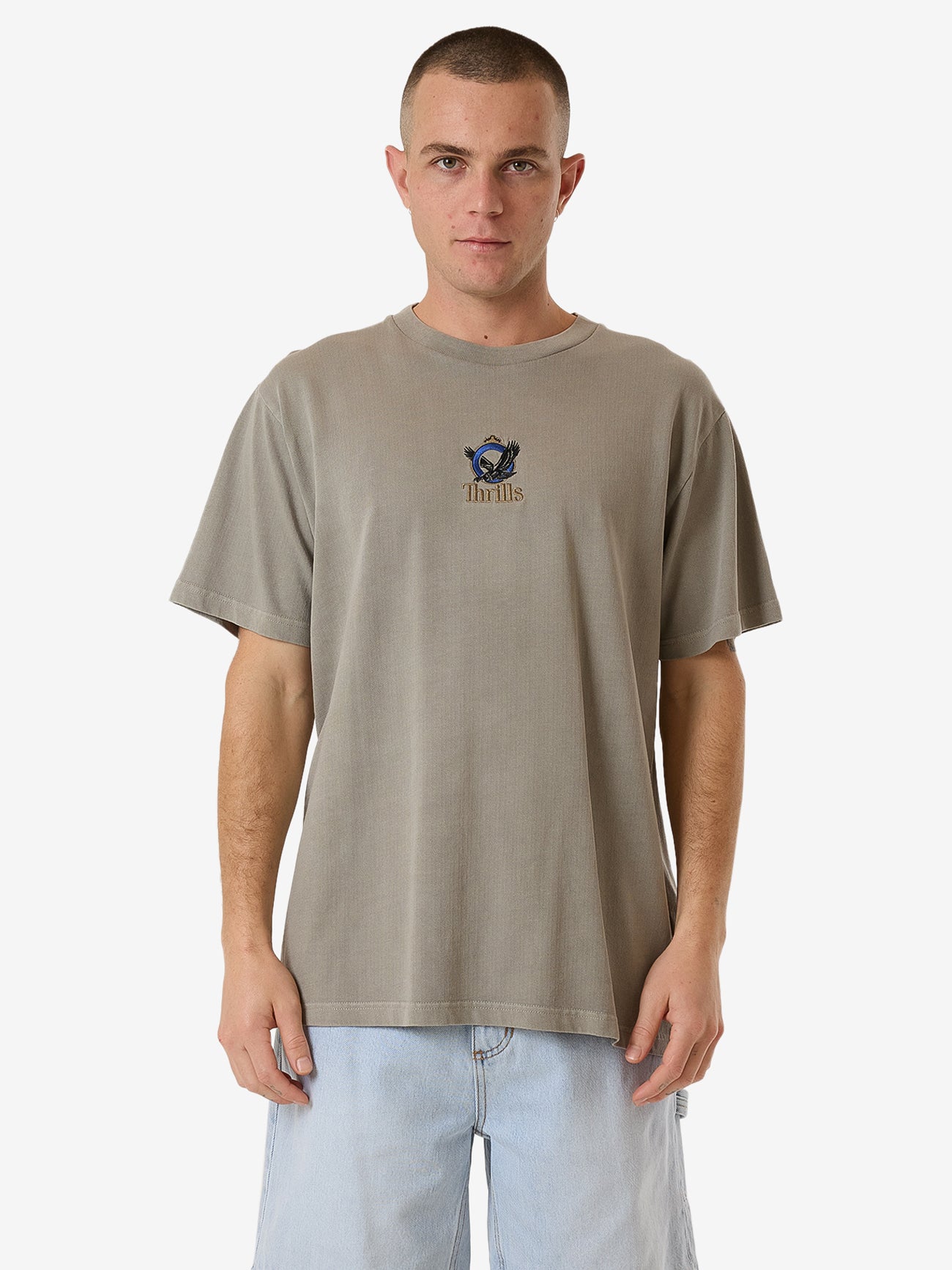 Royalty Embro Merch Fit Tee - Fog XS