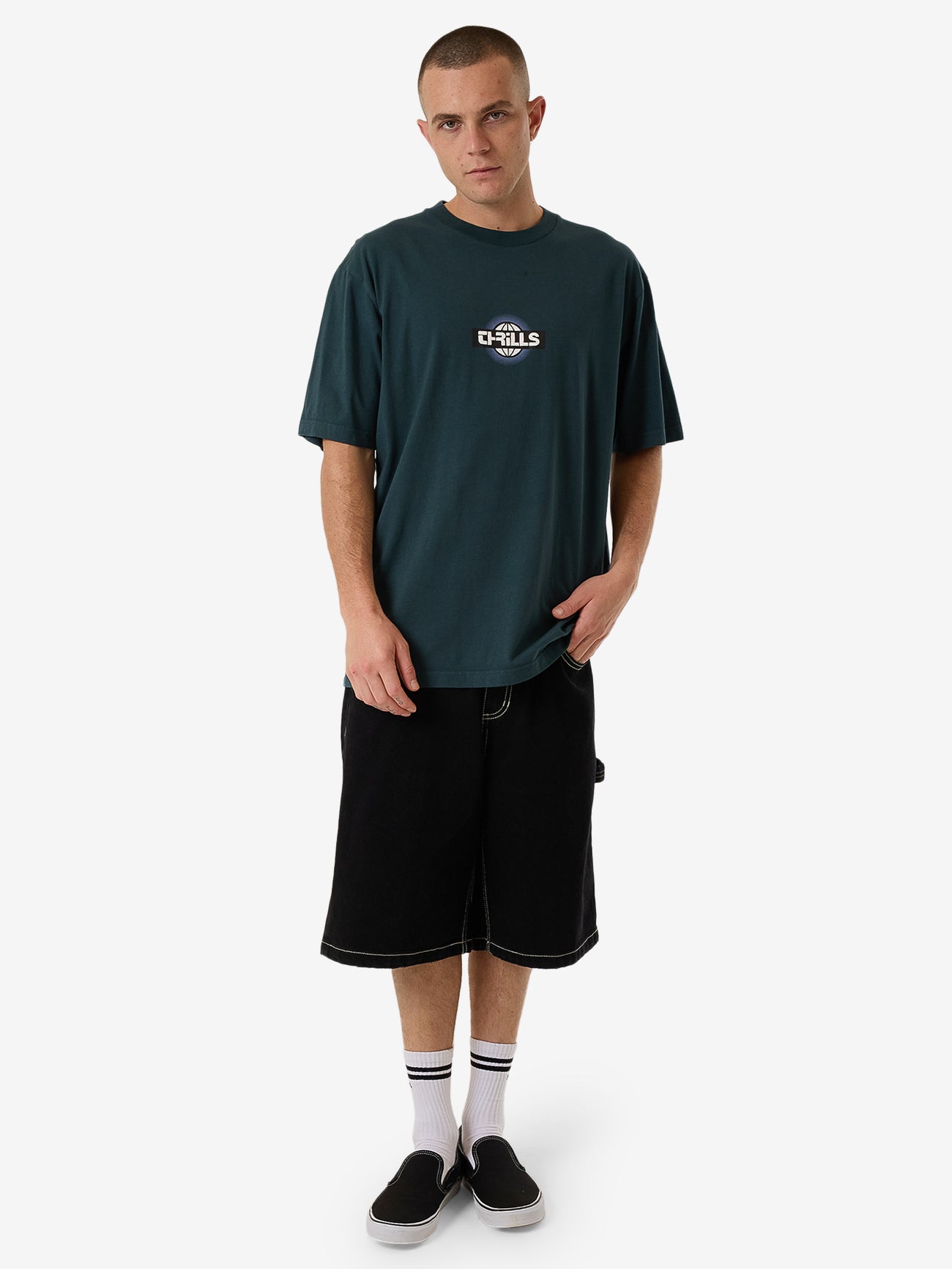 Reverb Oversize Fit Tee - Jasper Green XS