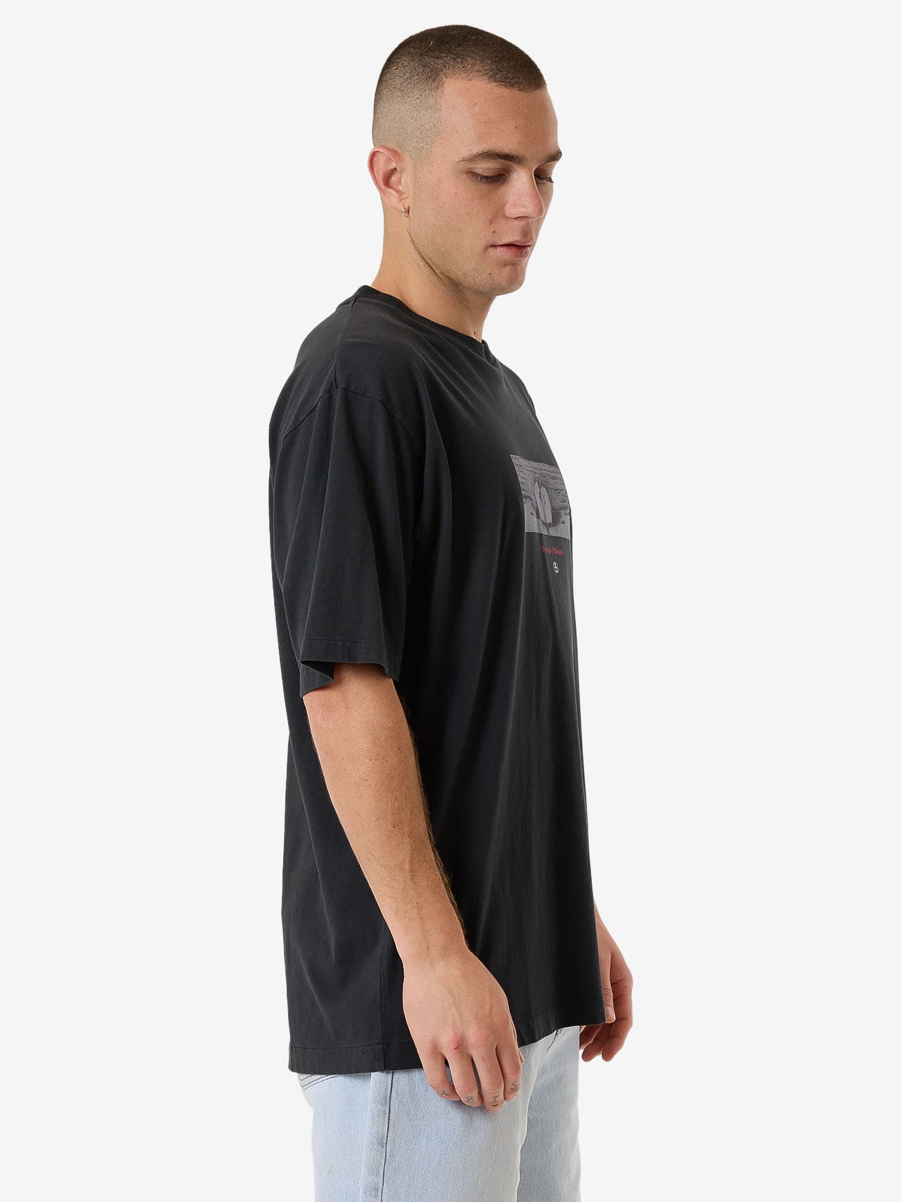 Swan Song Oversize Fit Tee - Black XS