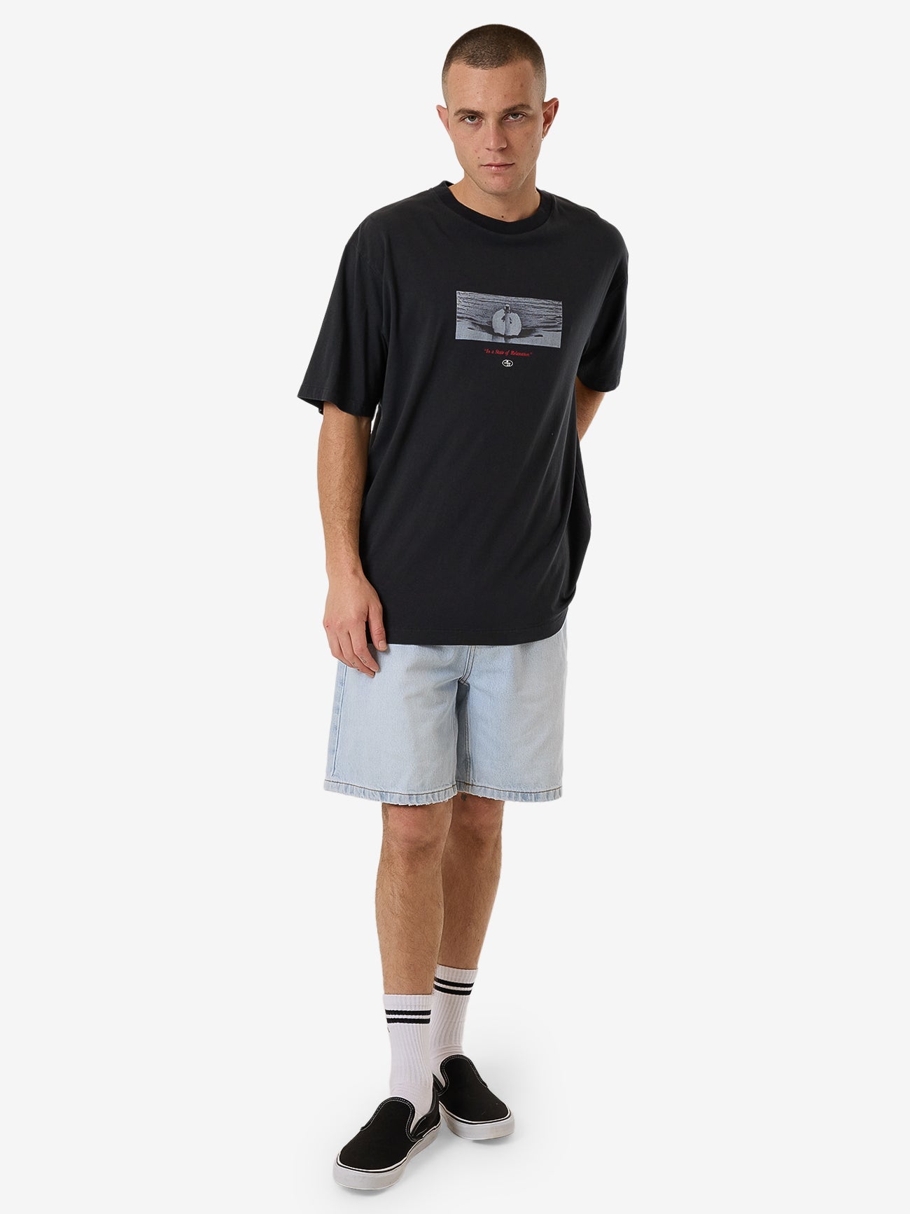 Swan Song Oversize Fit Tee - Black XS