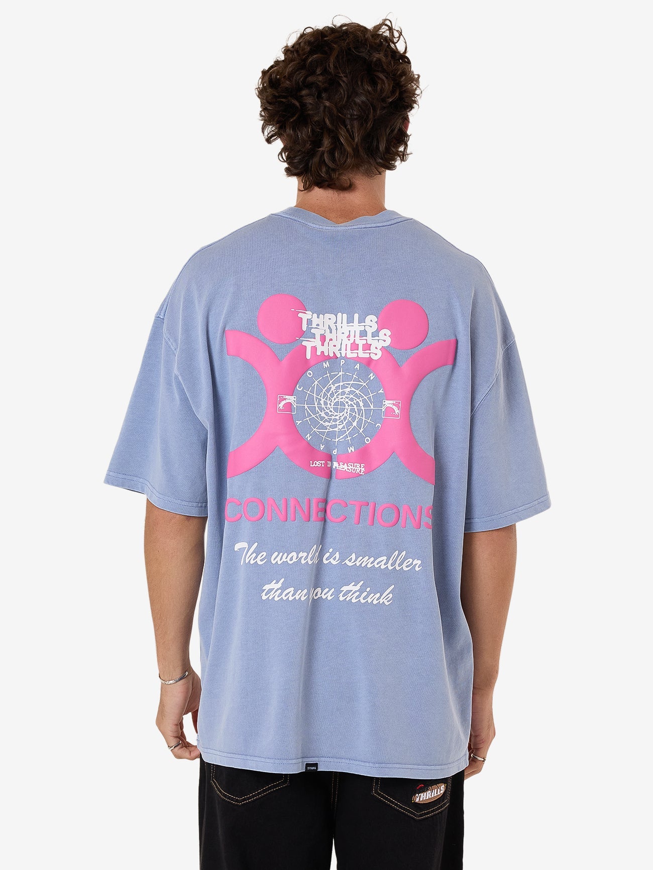 Connections Box Fit Oversize Tee - Forever Blue