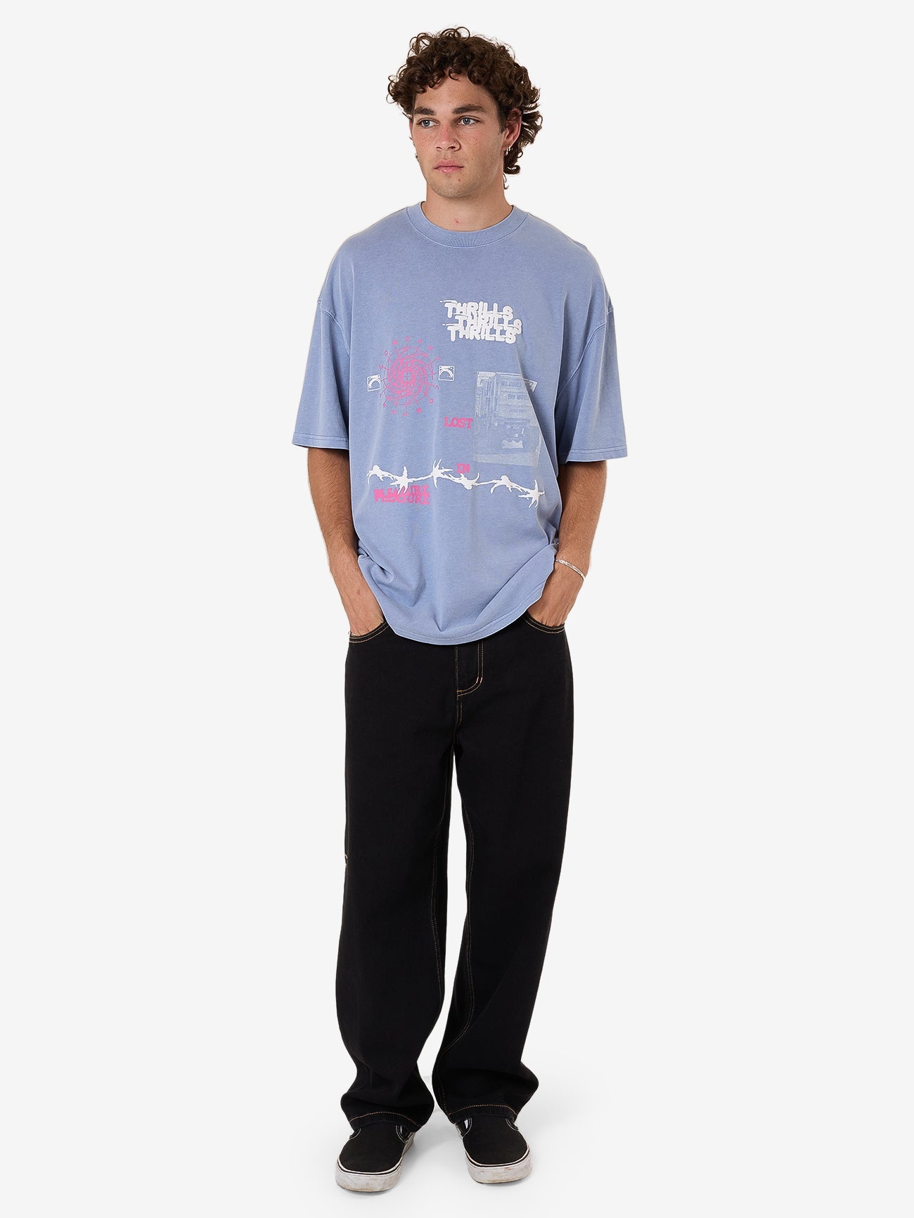 Connections Box Fit Oversize Tee - Forever Blue