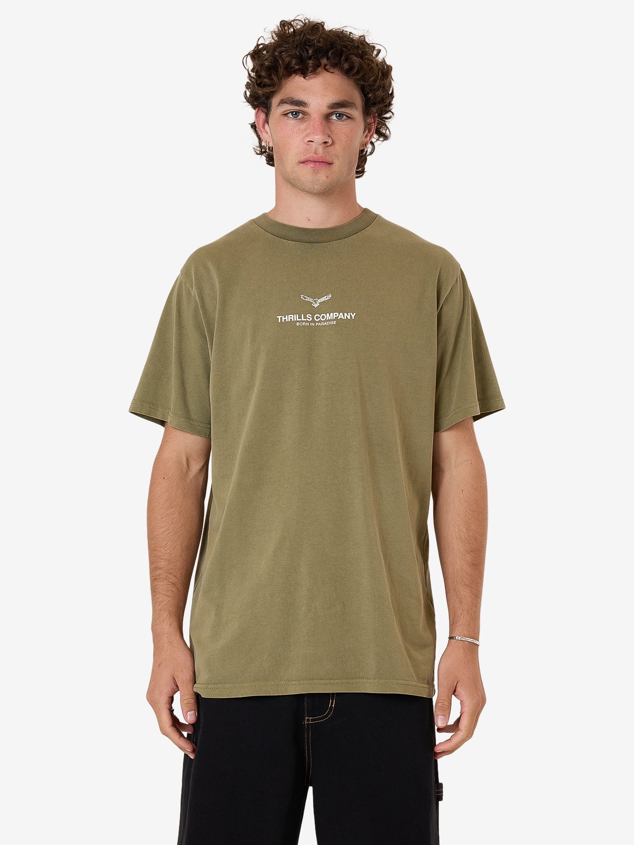 Emblem Merch Fit Tee - Olive