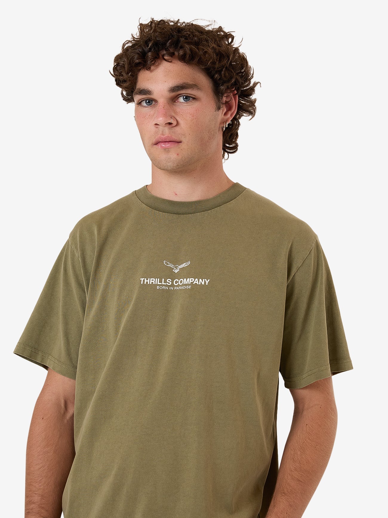 Emblem Merch Fit Tee - Olive