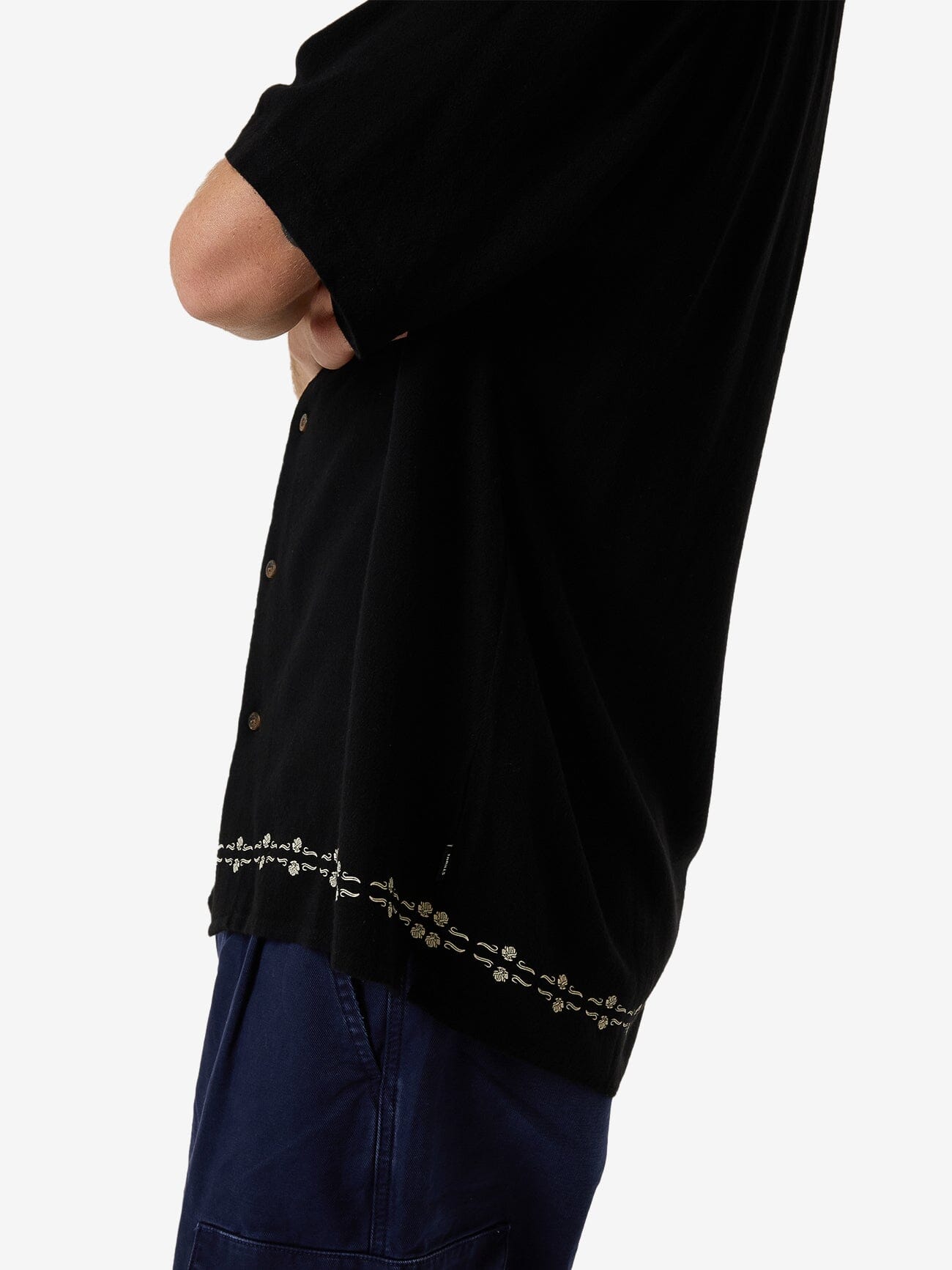 Be Adorned Bowling Shirt - Black XS