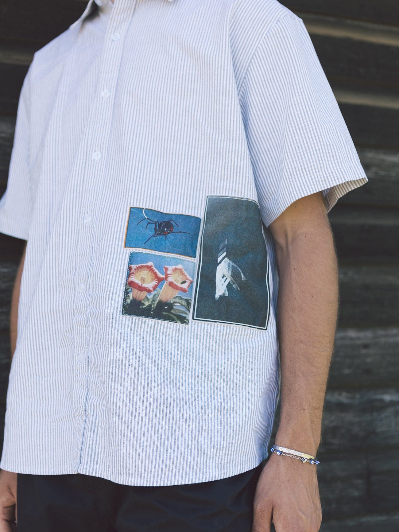 Come & Believe Short Sleeve Shirt - Jasper Green Stripe