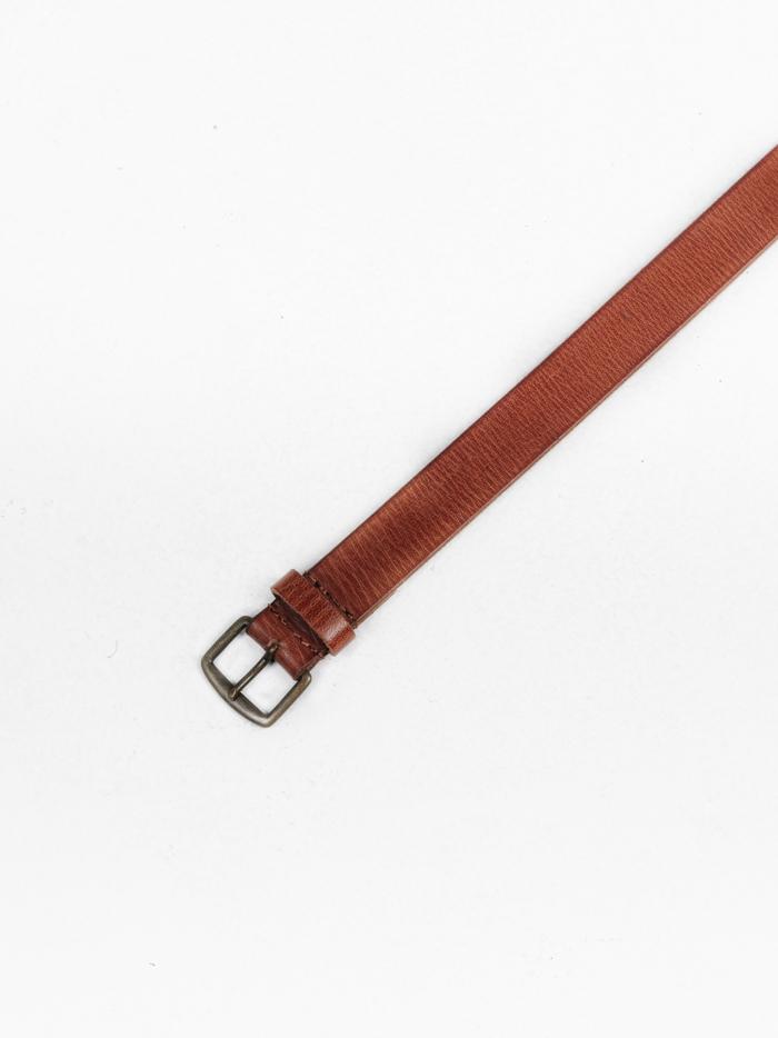 Wide Leather Belt - Tan