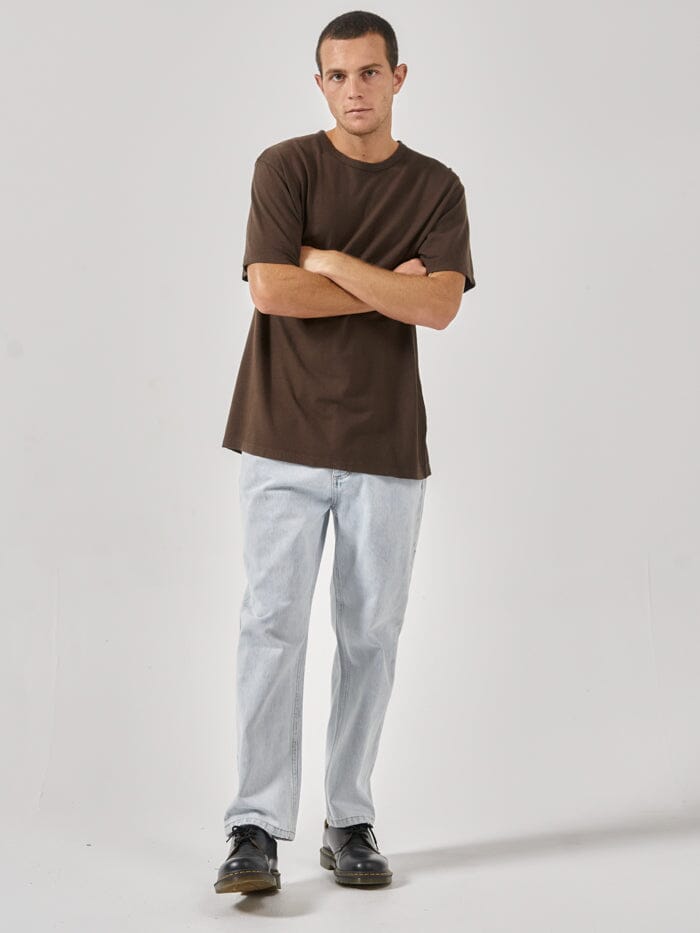Hemp Thrills Embro Lightweight Merch Fit Tee - Postal Brown