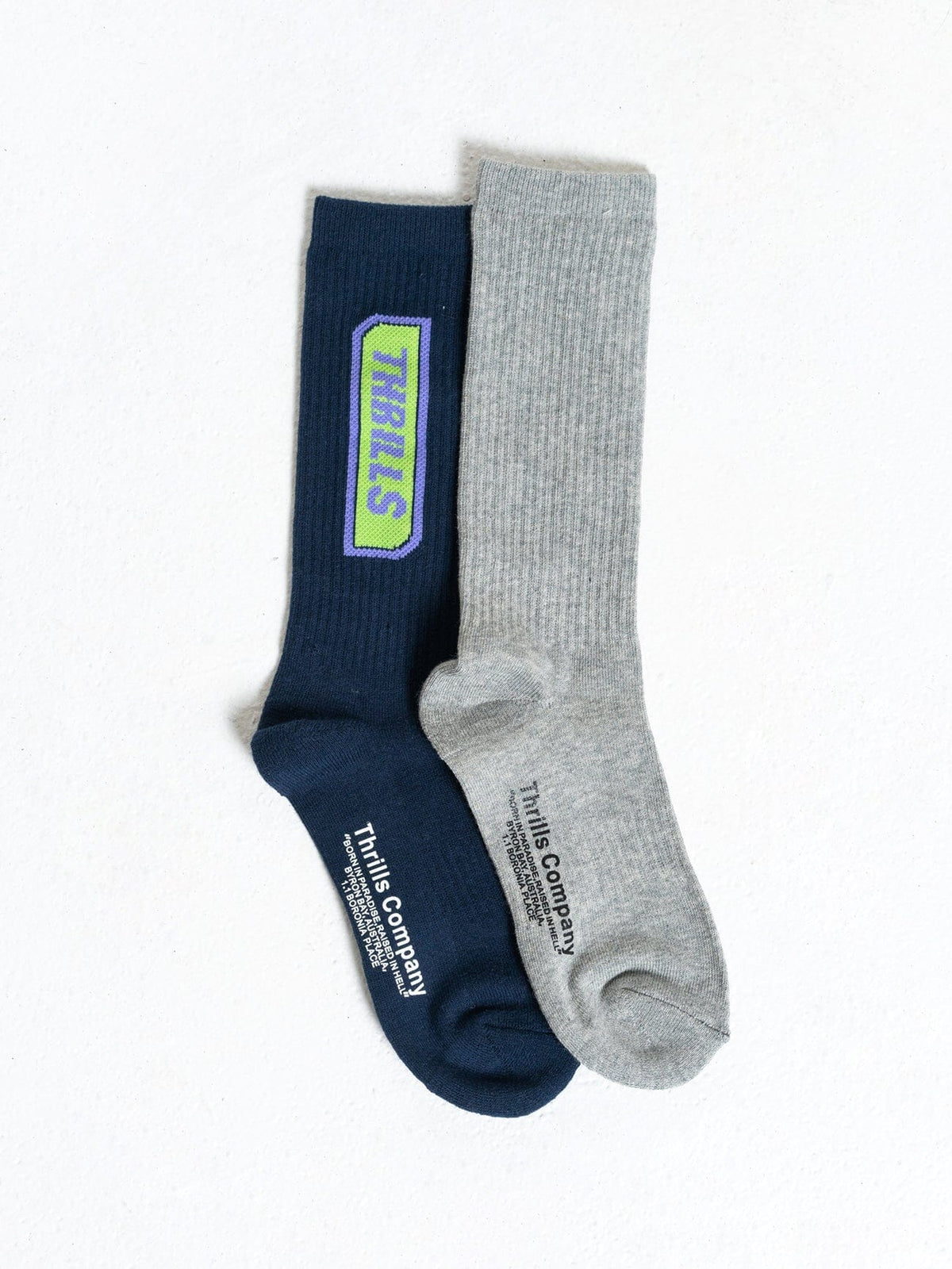 Step Up 2 Pack Sock - Total Eclipse - Grey Marle | Thrills Co ...