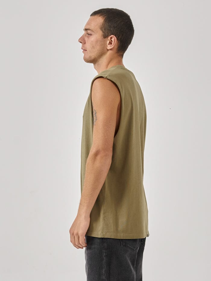 Minimal Thrills Merch Fit Muscle Tee - Aloe