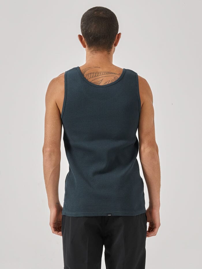 Existencial Waffle Singlet - Jasper Green