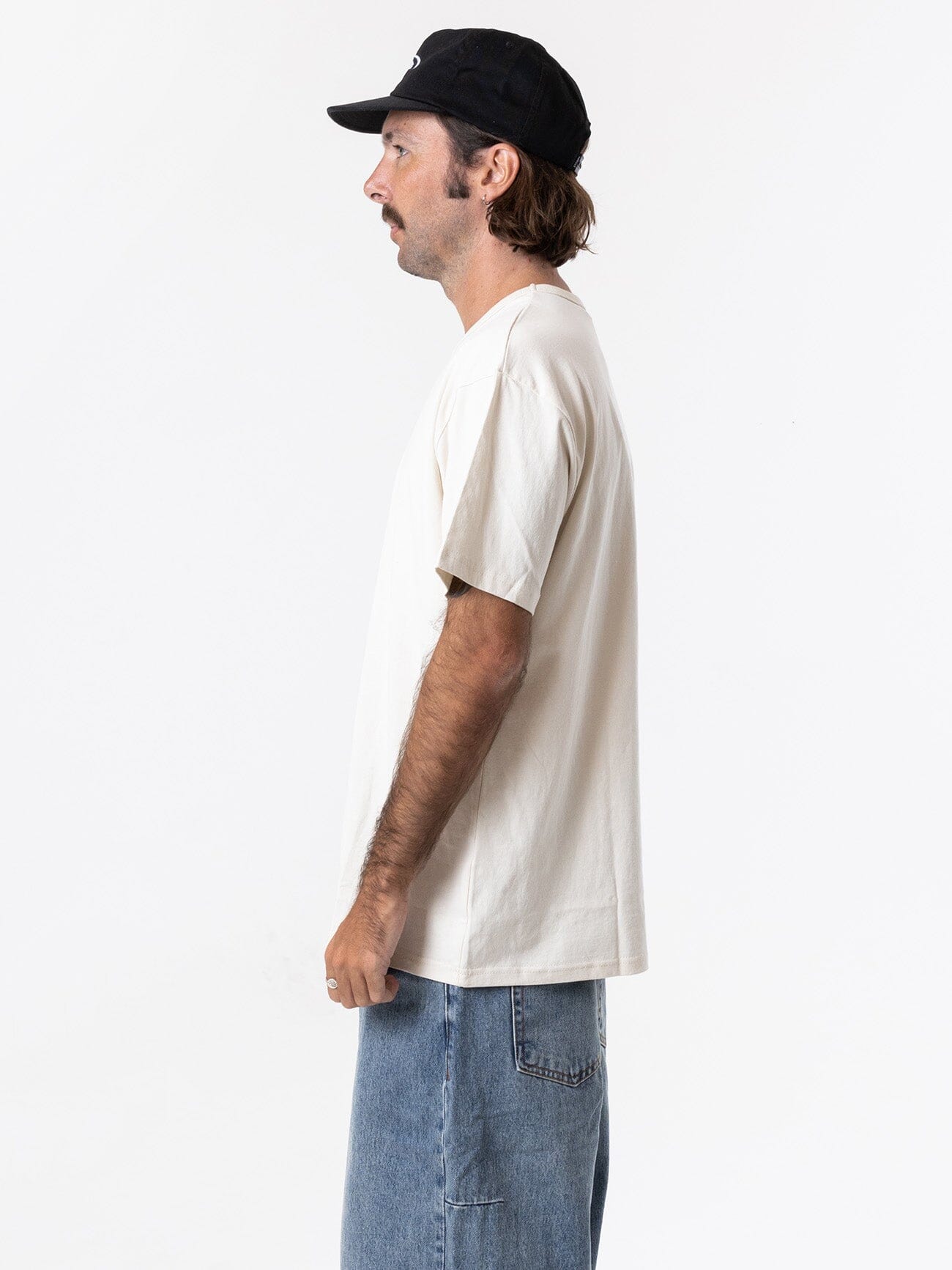 Thrills Workwear Embro Box Fit Tee - Heritage White