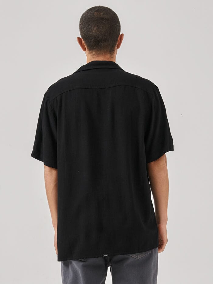 Enigma Bowling Shirt - Washed Black