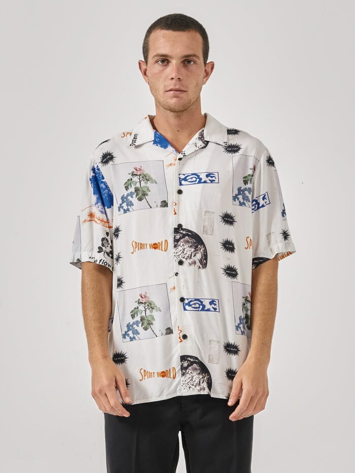 Spirit World Bowling Shirt - Dirty White