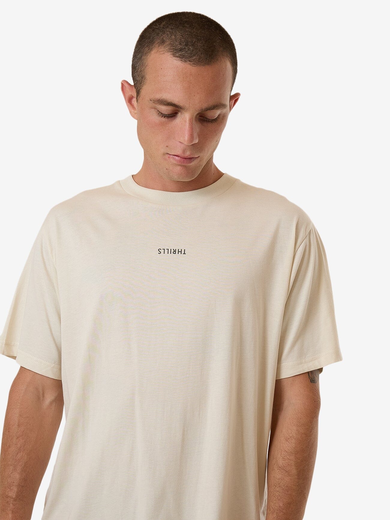 Minimal Thrills Merch Fit Tee - Heritage White XS