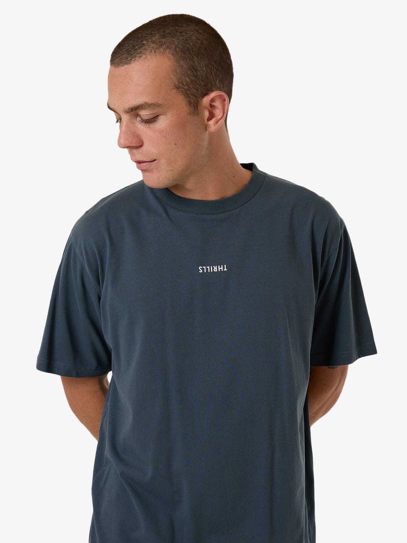 Minimal Thrills Merch Fit Tee - Dark Slate XS