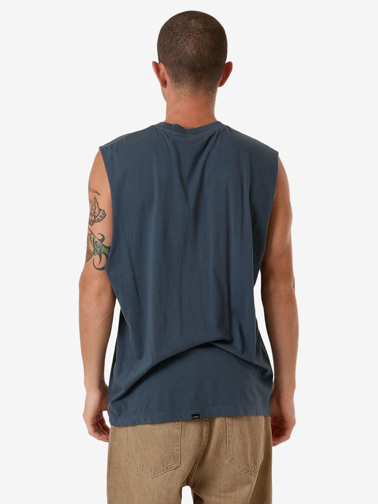 Minimal Thrills Merch Fit Muscle Tee - Dark Slate XS