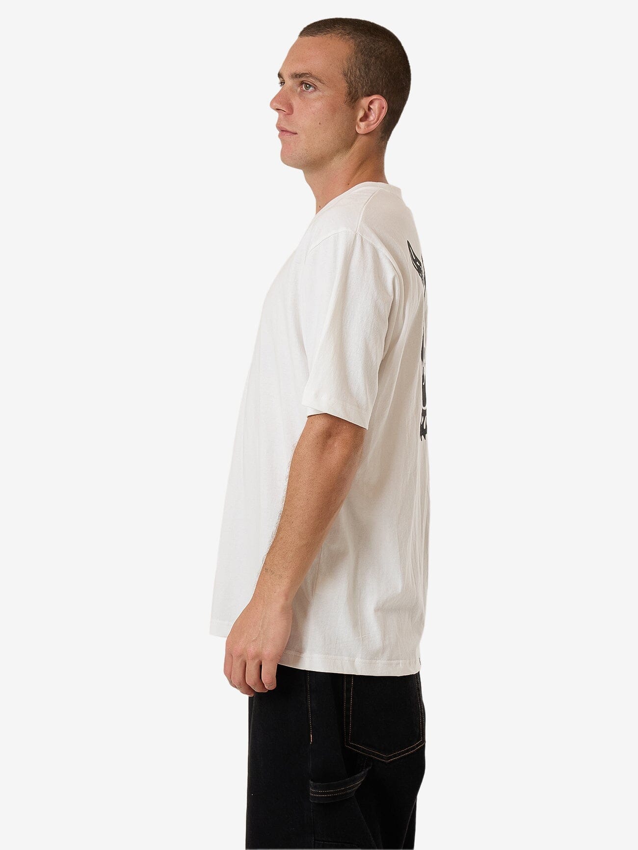 Hidden Agenda Oversize Fit Tee - Dirty White XS