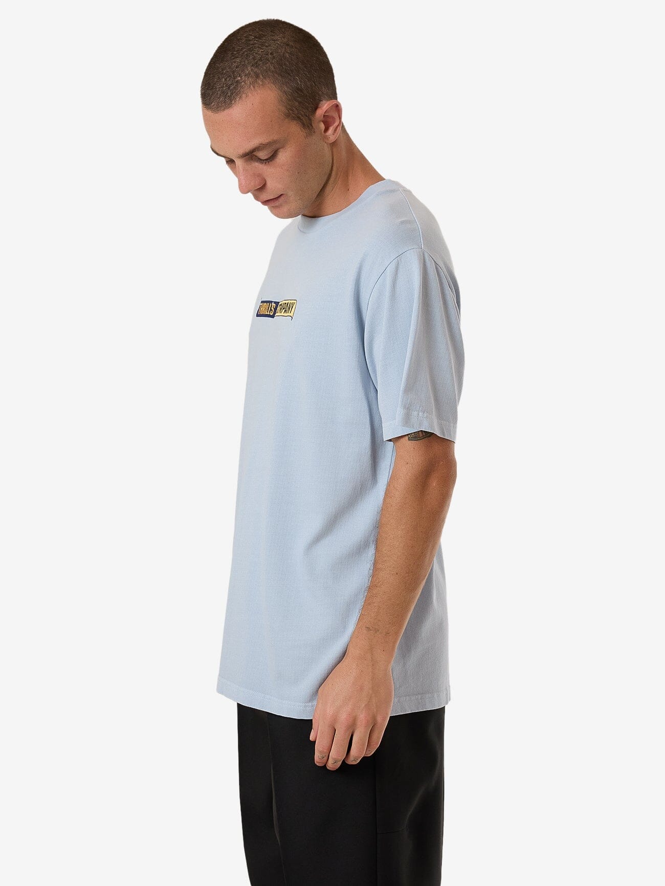 Two Sides Merch Fit Tee - Baby Blue XS