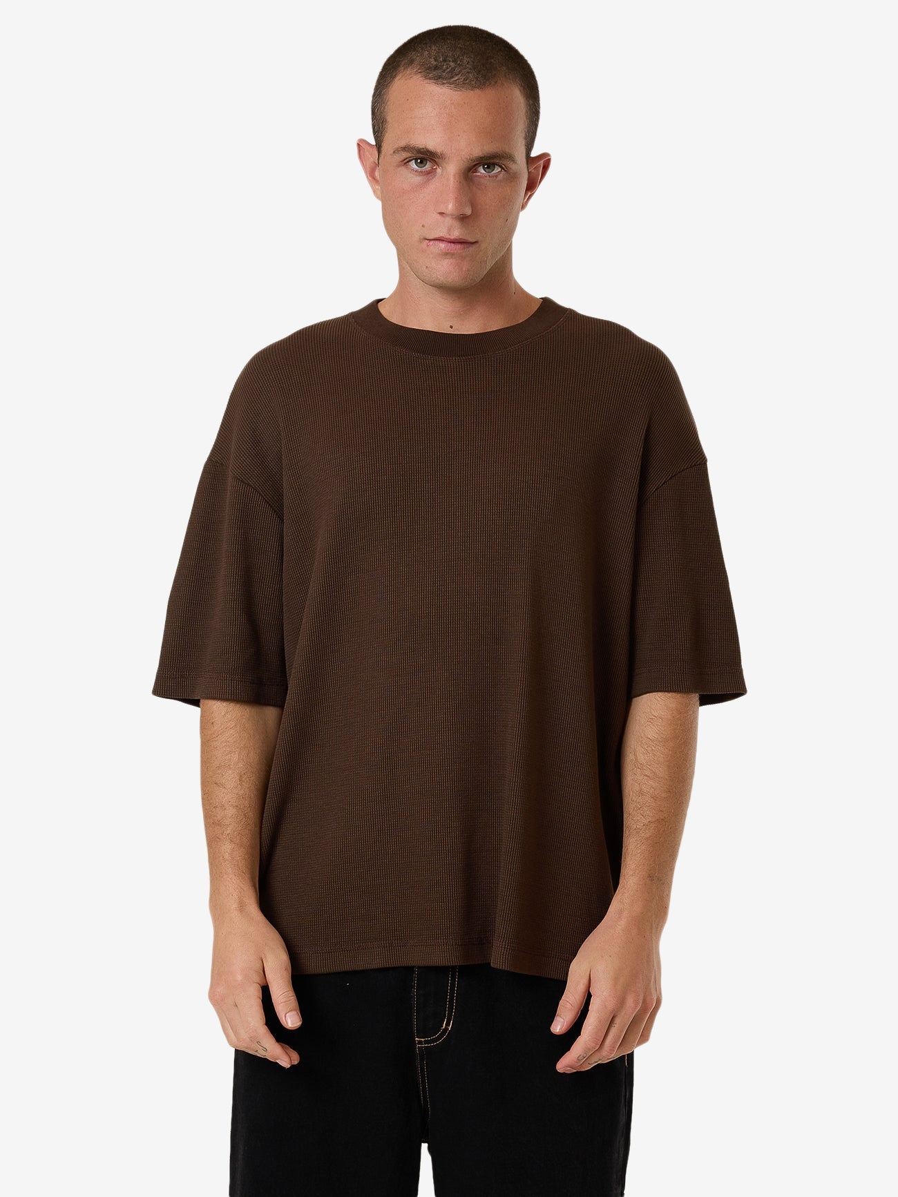 Arts & Industrial Box Fit Oversize Short Tee - Postal Brown