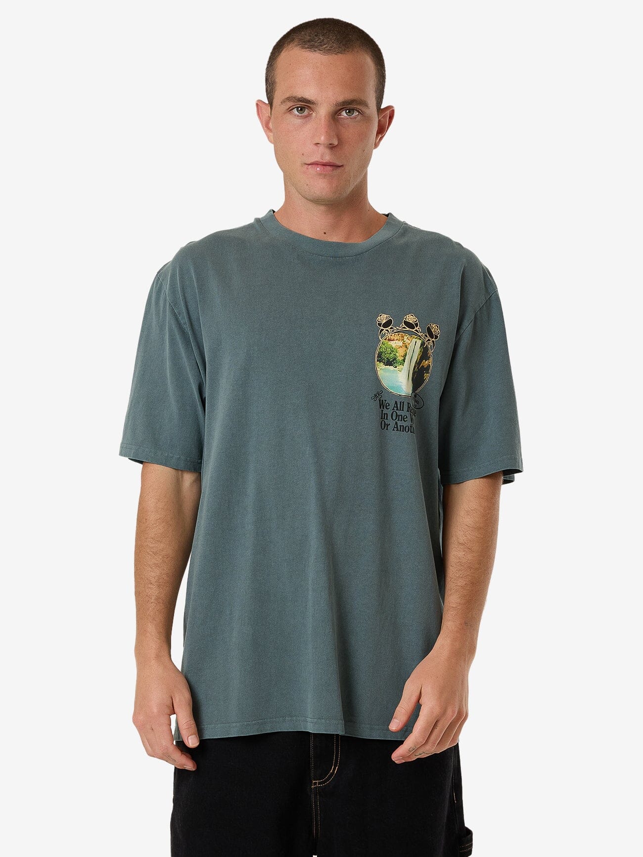 All Relatable Oversize Fit Tee - Stormy Sea XS