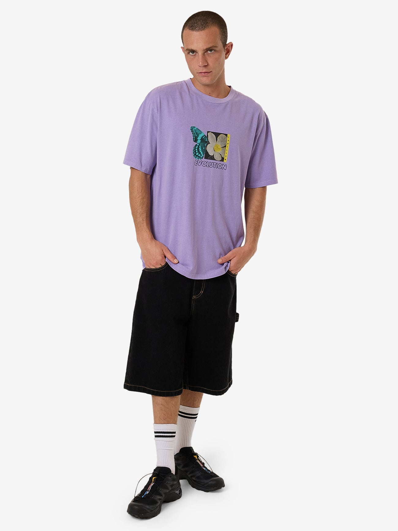 Morphing Oversize Fit Tee - Violet Tulip XS