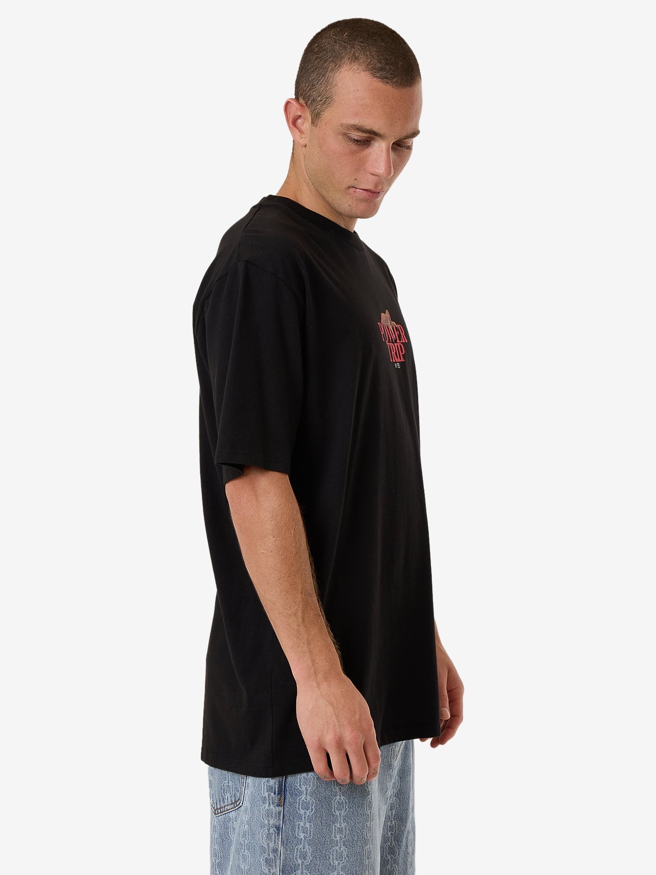 Power Trip Oversize Fit Tee - Black XS