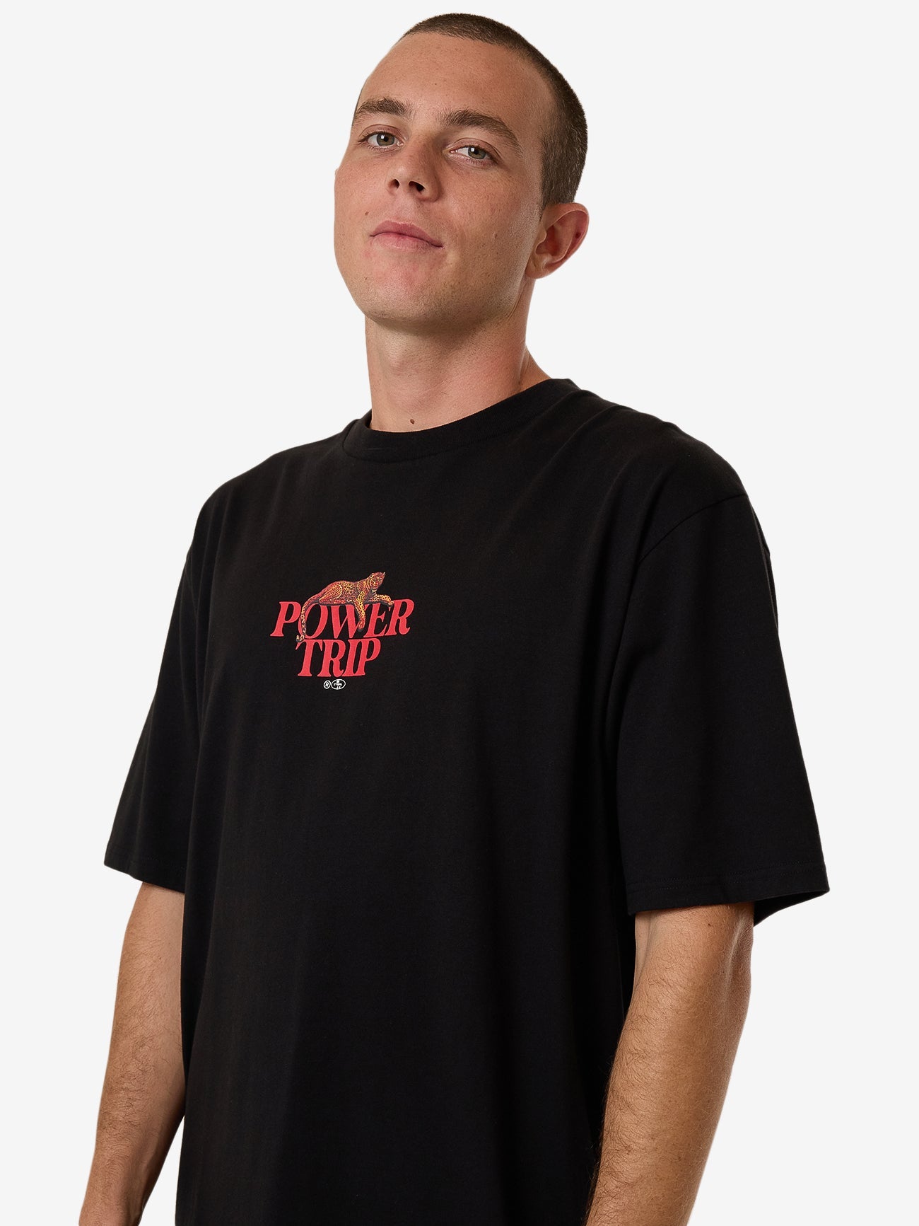 Power Trip Oversize Fit Tee - Black XS