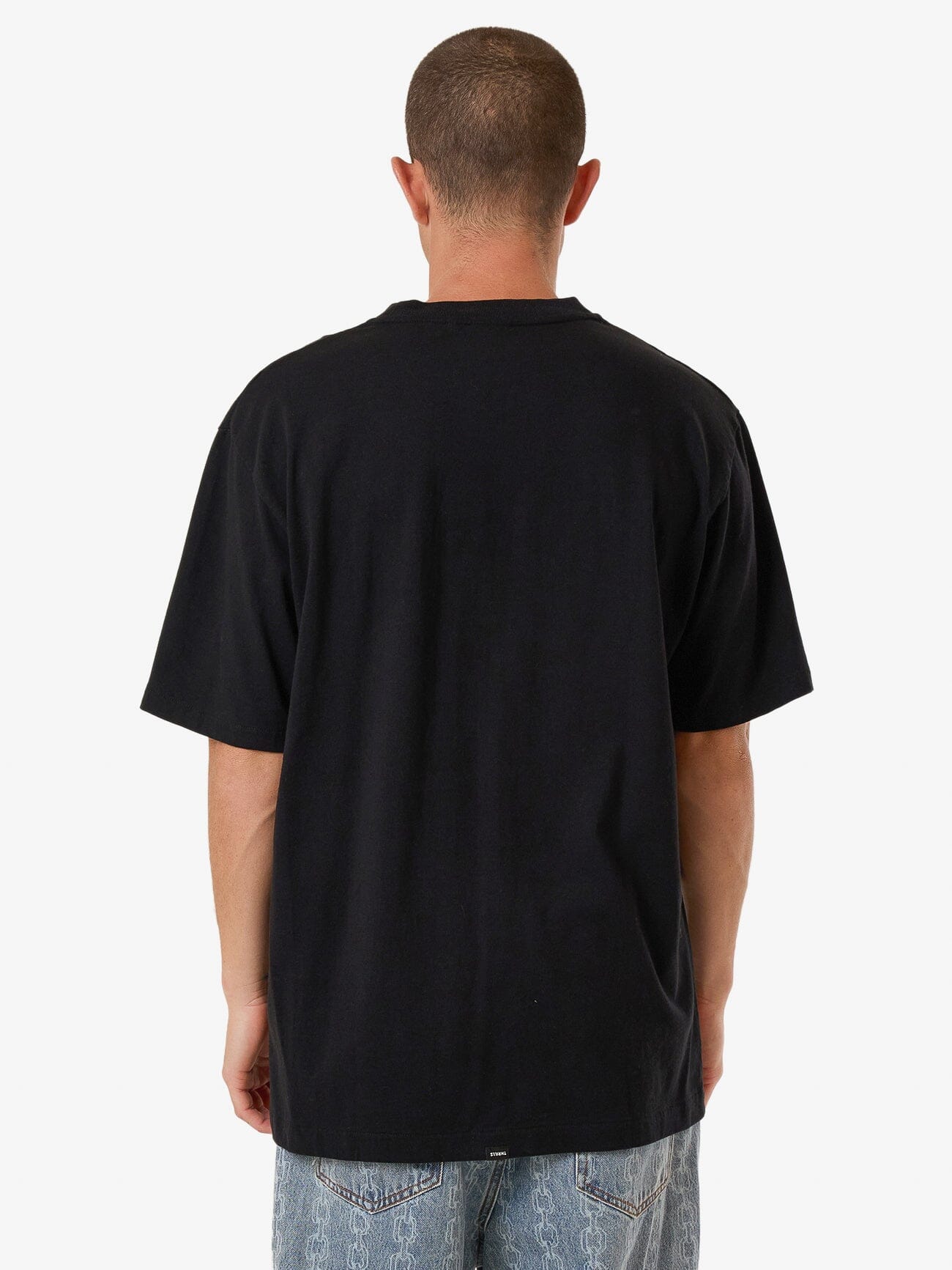 Roosevelt Emboss Oversize Fit Tee - Black