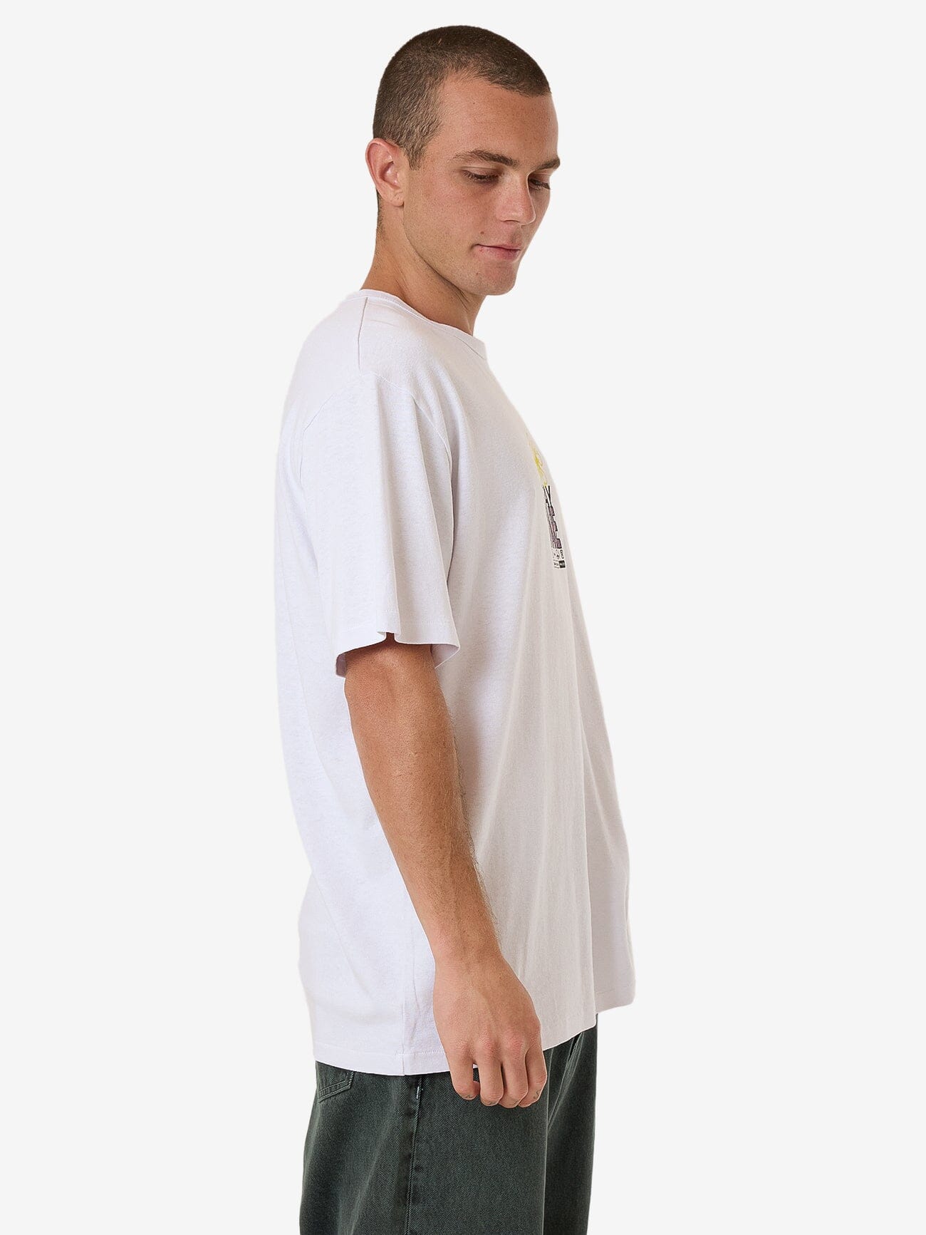 Hemp Stay Aware Merch Fit Tee - Lucent White XS