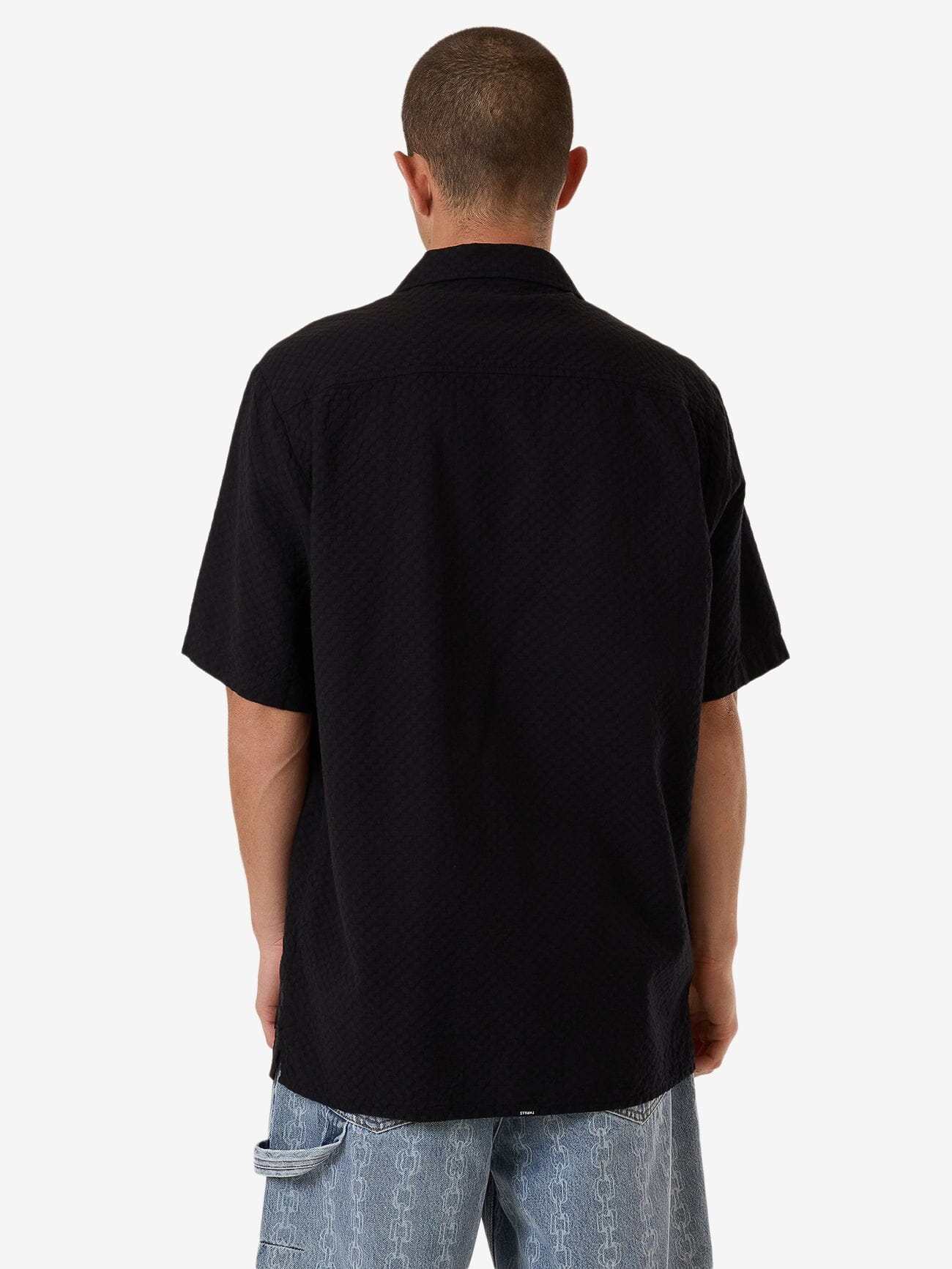 Distortion Bowling Shirt - Black