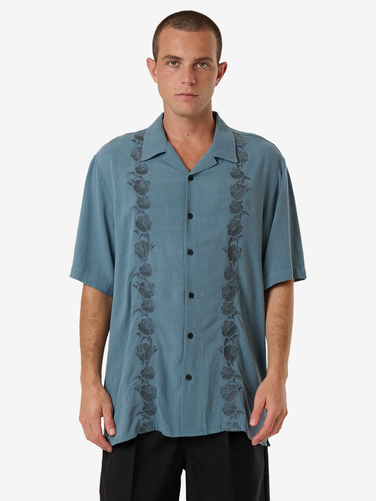 All Relatable Bowling Shirt - Stormy Sea XS