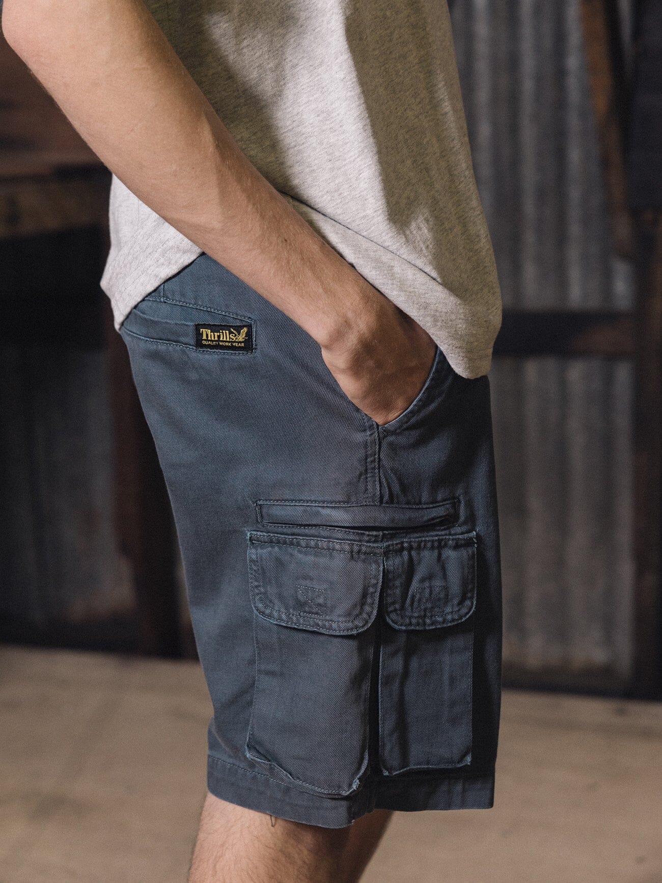 Slacker Union Cargo Short - Dark Slate