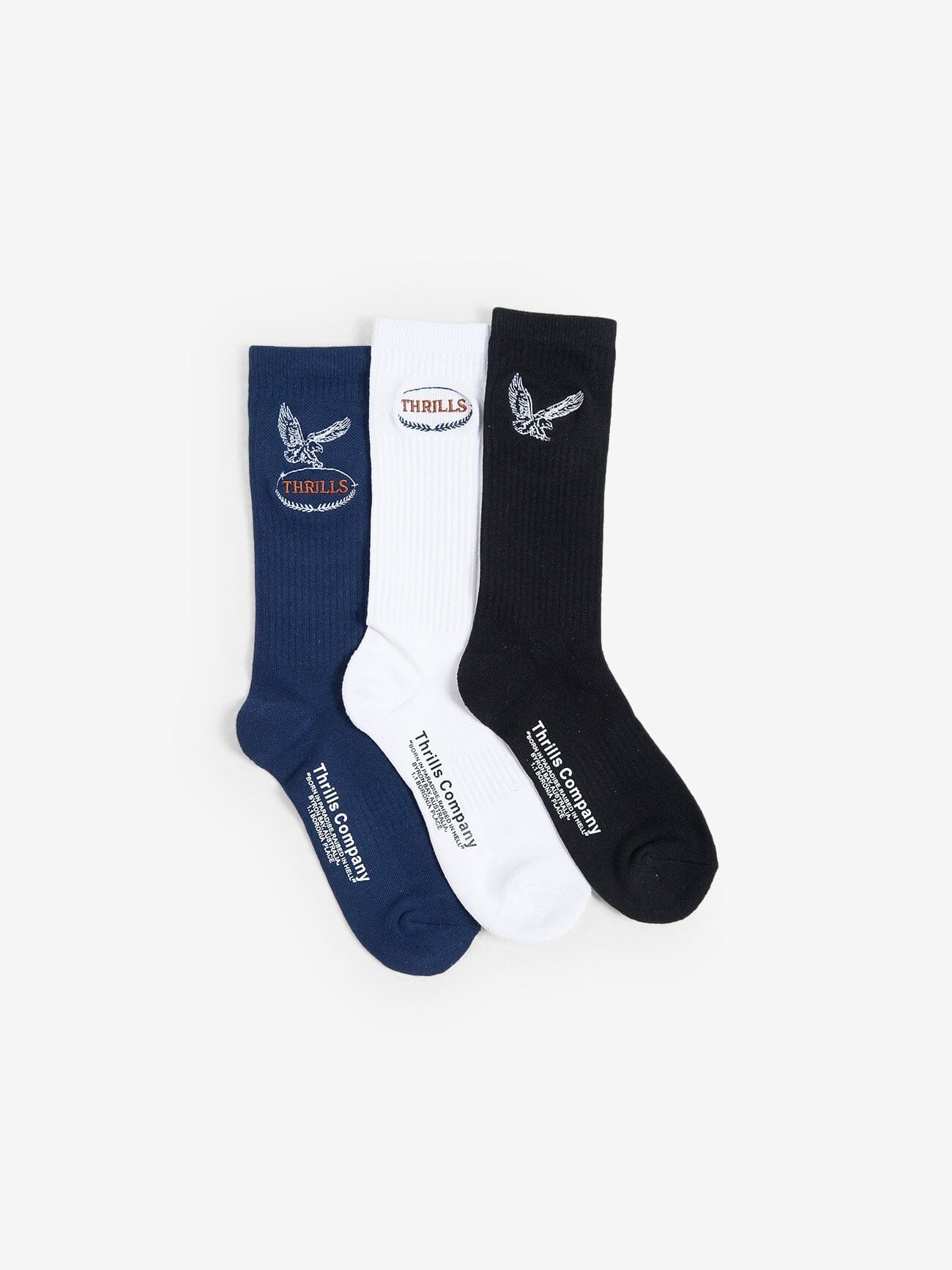 Canyon 3 Pack Sock - Merch Black - White - Vintage Navy