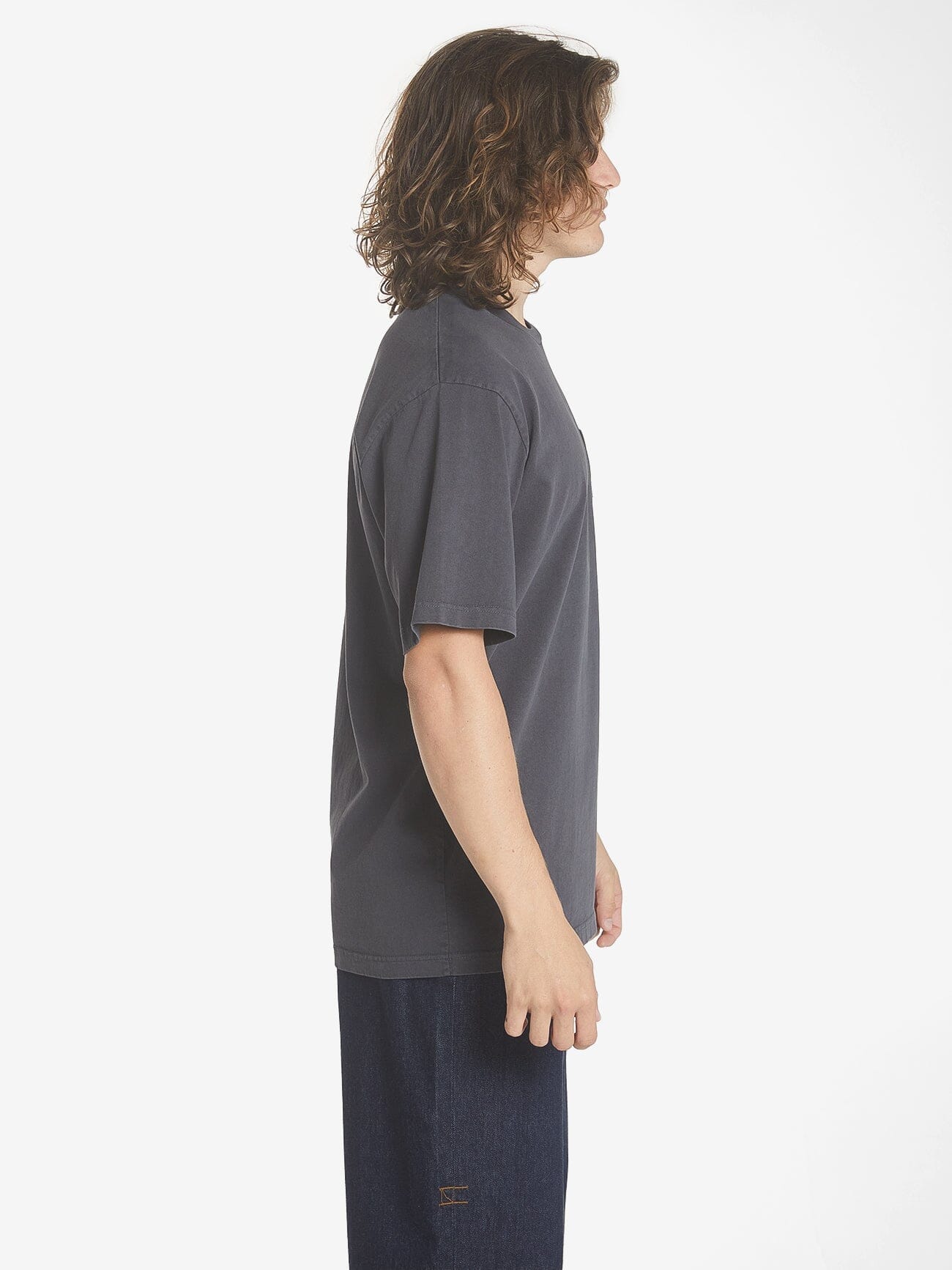 Thrills Union Oversize Fit Pocket Tee - Dark Charcoal XS