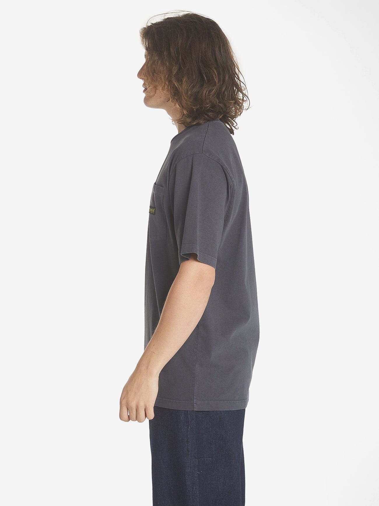 Thrills Union Oversize Fit Pocket Tee - Dark Charcoal XS