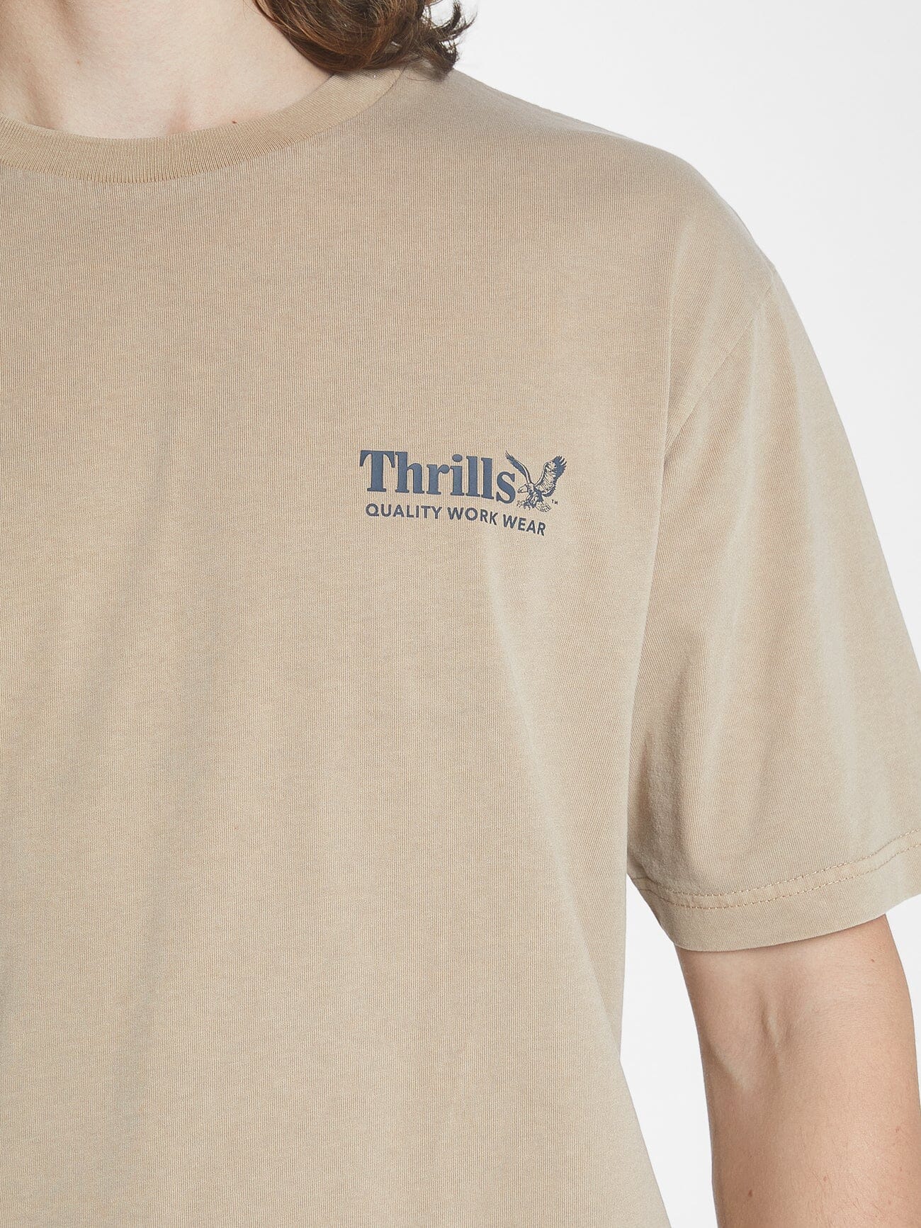 Thrills Workwear Oversize Fit Tee - Sand XS