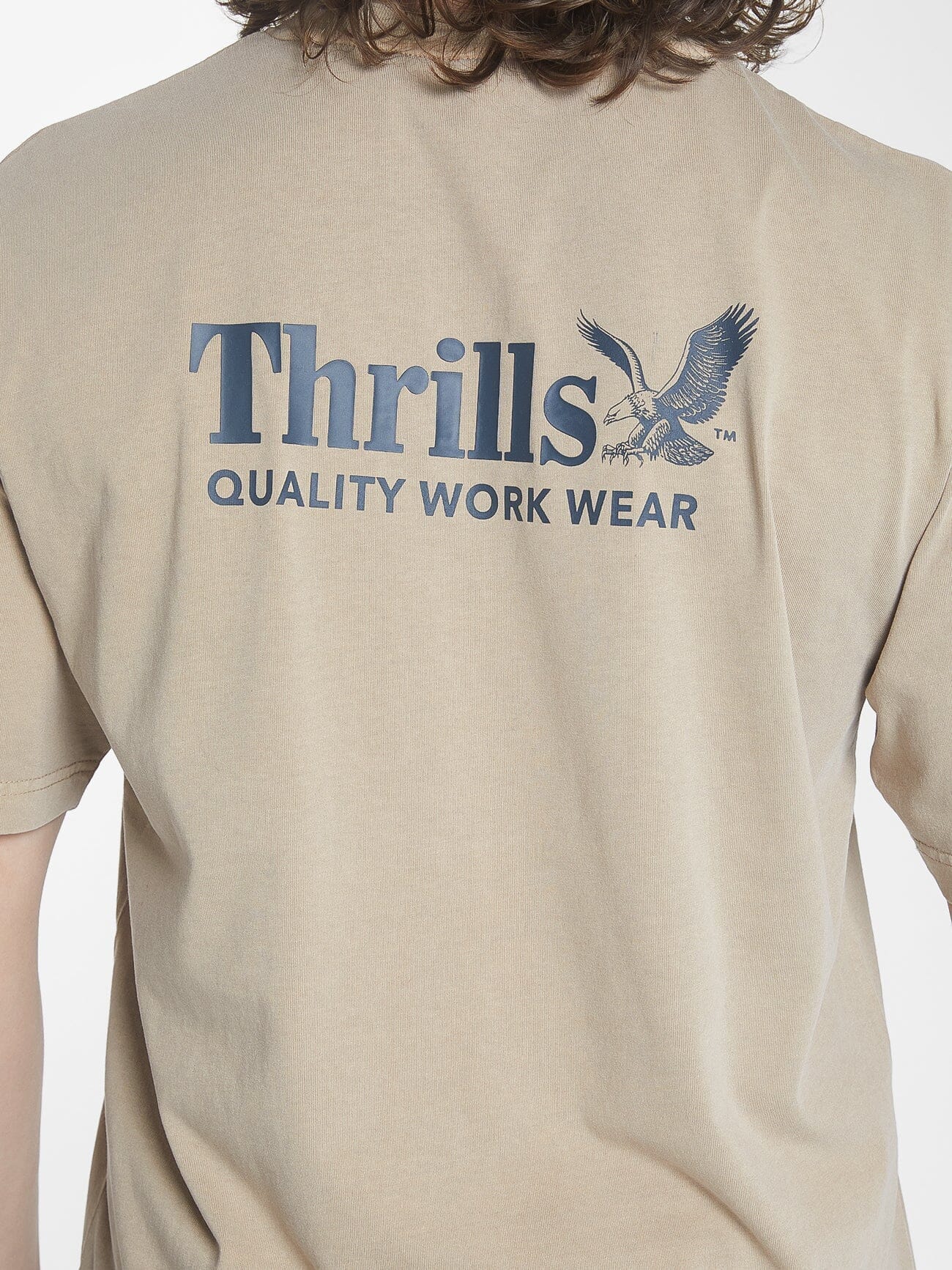 Thrills Workwear Oversize Fit Tee - Sand XS