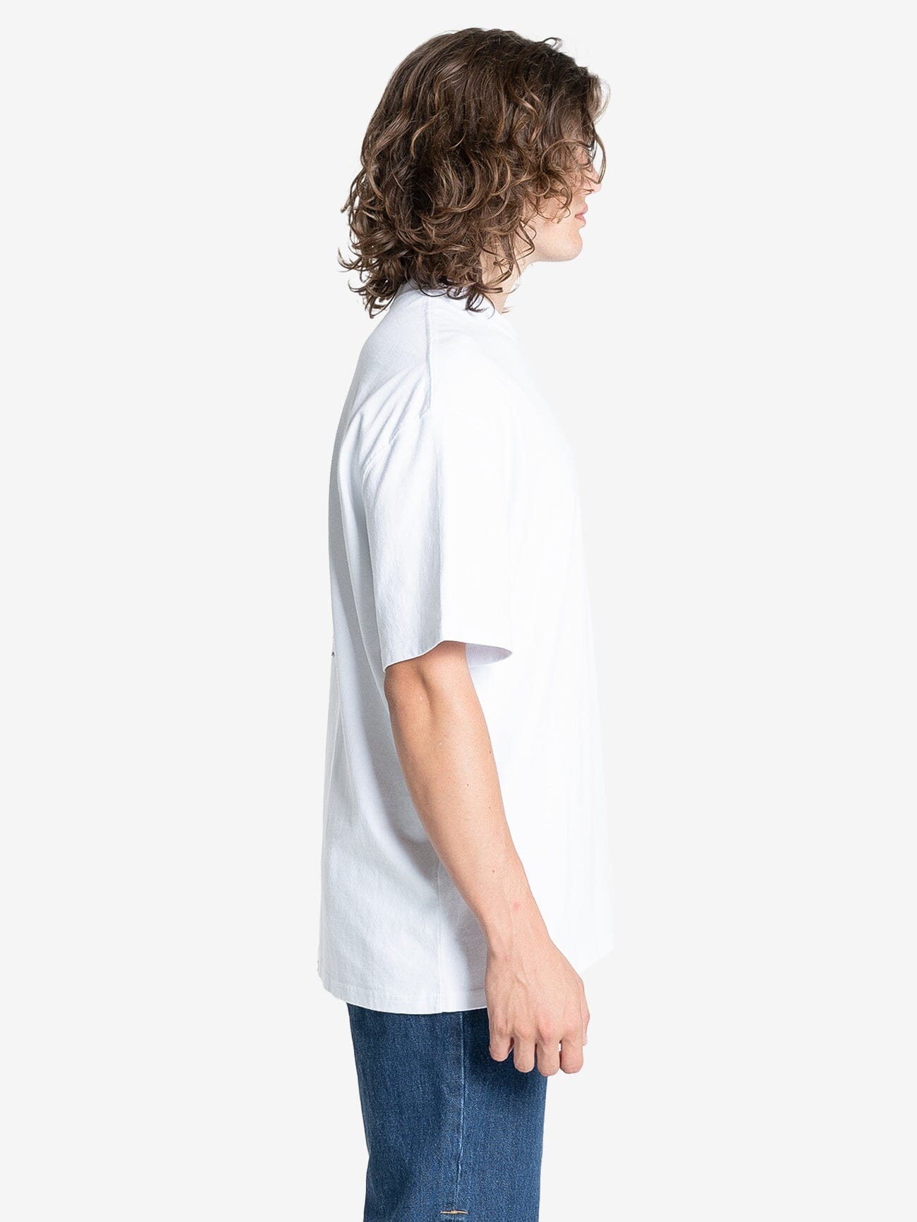 Controlled Damage Box Fit Oversize Tee - White XS