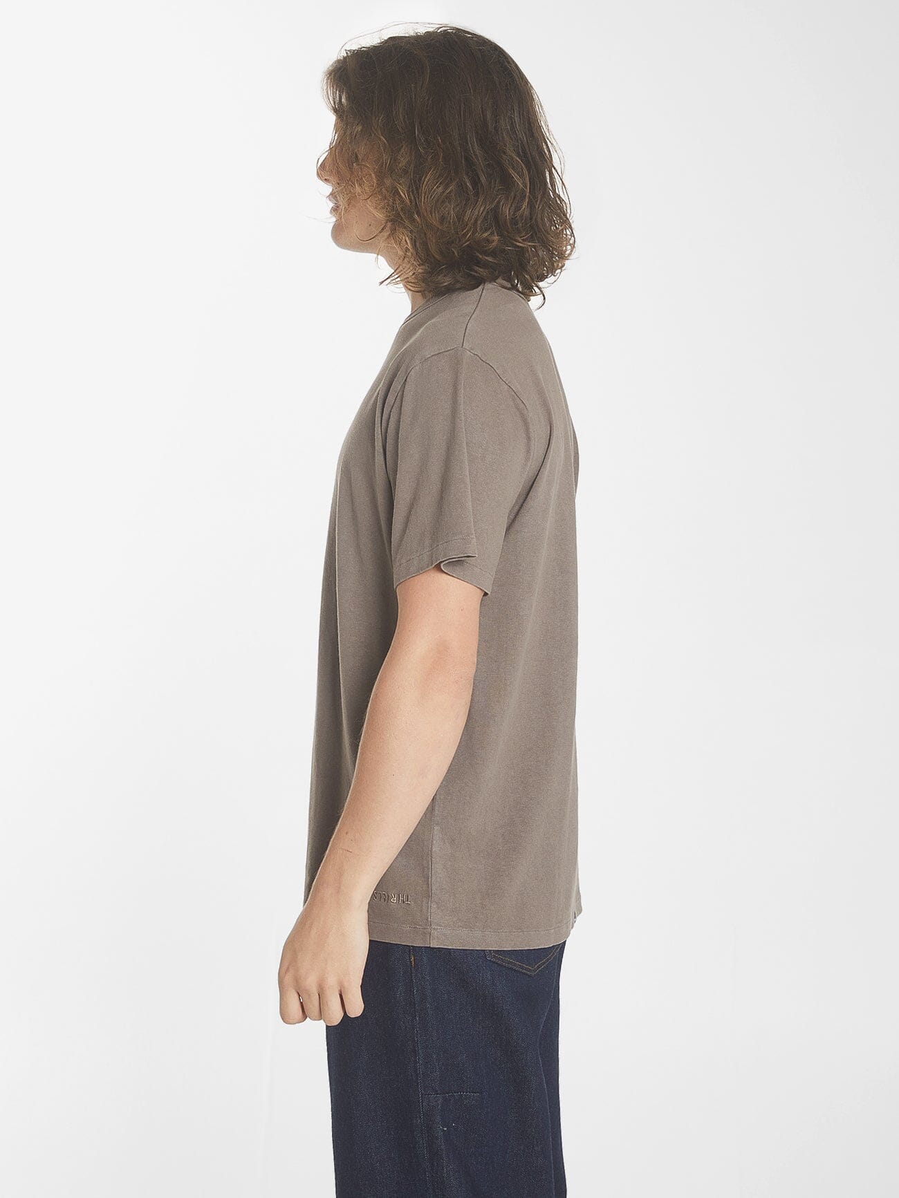 Hemp Thrills Embro Merch Fit Tee - Light Canteen XS