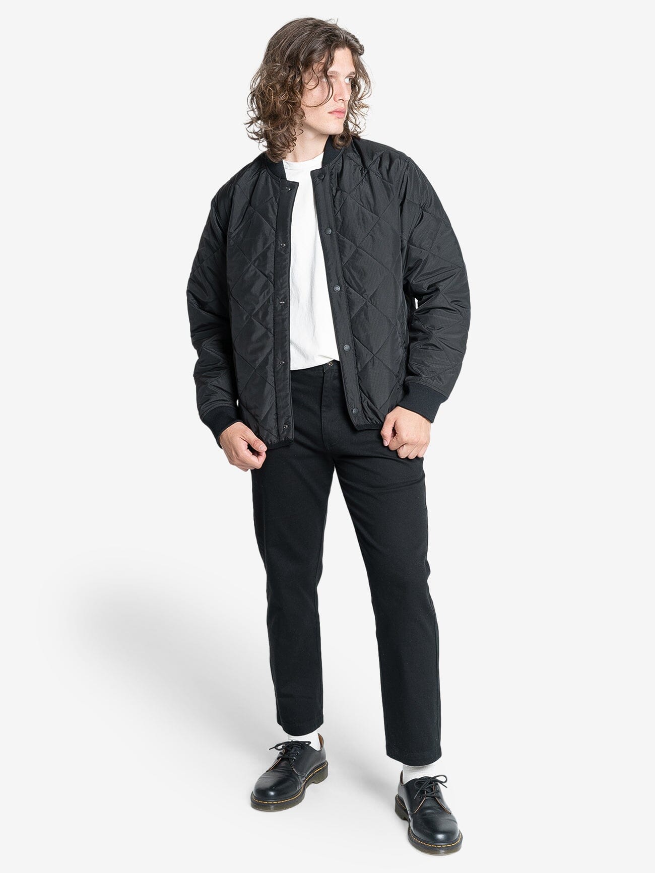 Minimal Thrills Quilt Work Jacket - Black XS