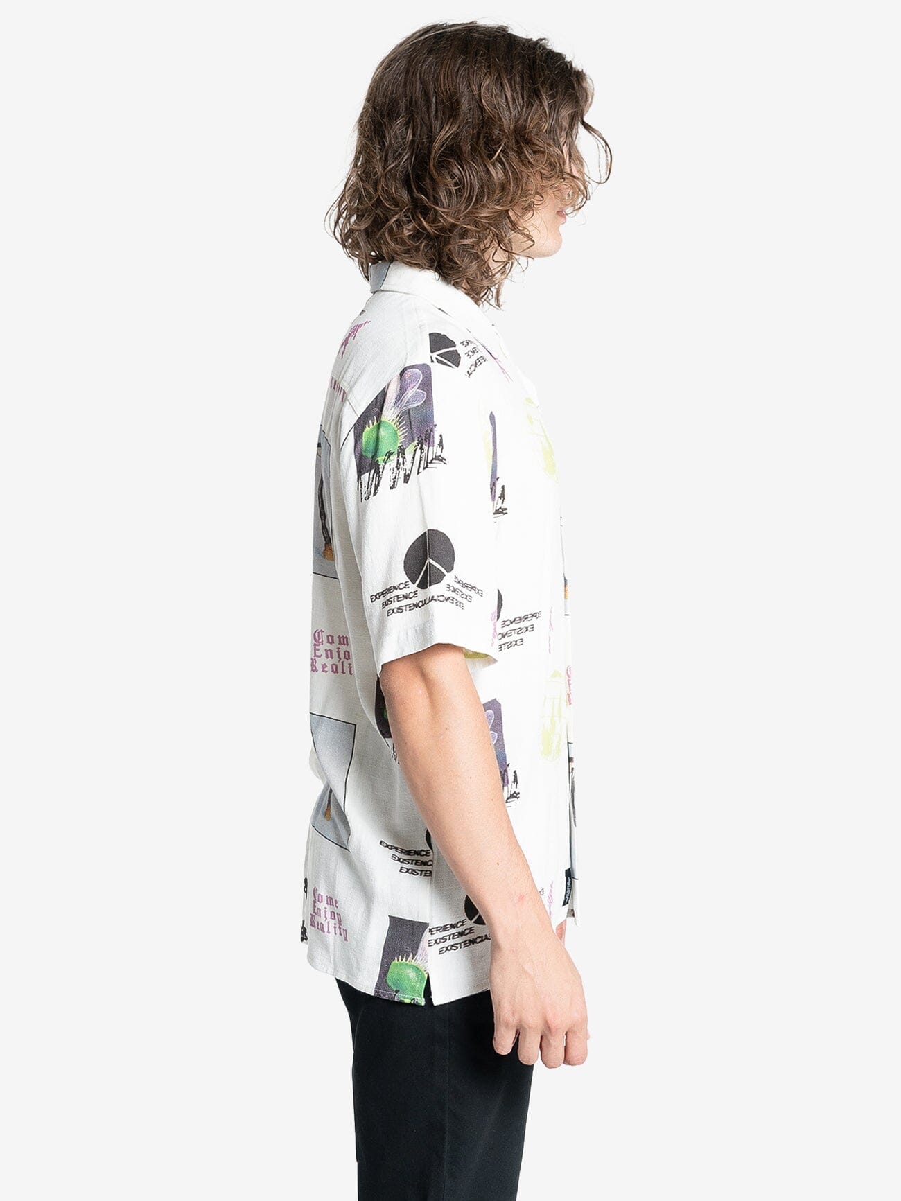 Reality Check Bowling Shirt - Natural XS