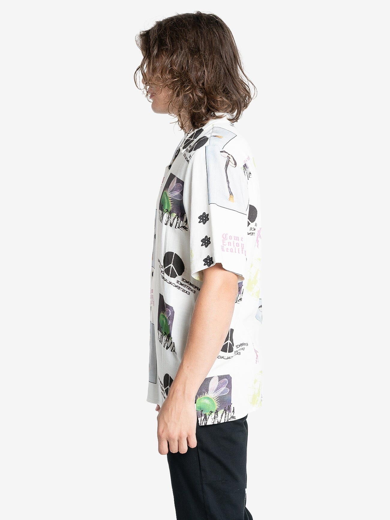 Reality Check Bowling Shirt - Natural XS