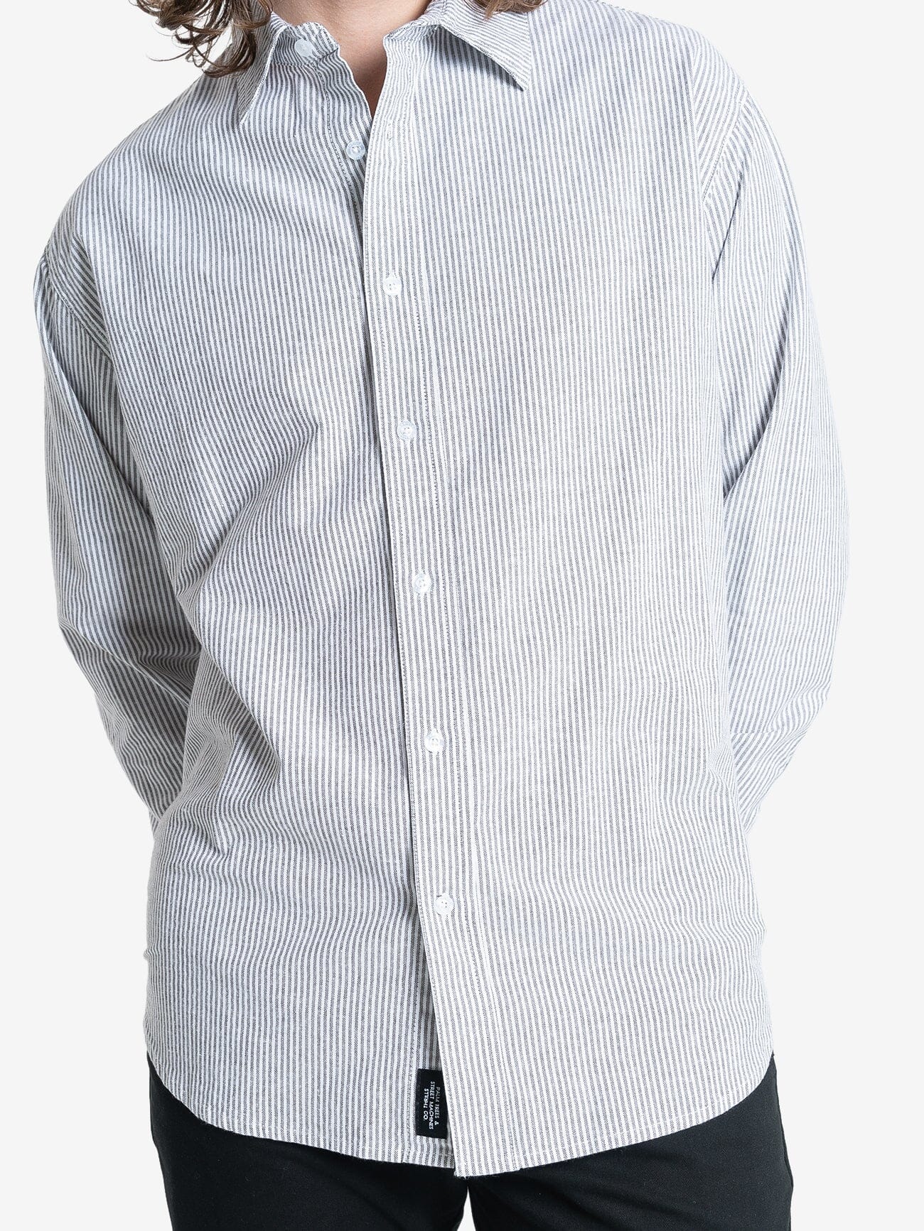 Occasions Long Sleeve Shirt - Chestnut Stripe XS