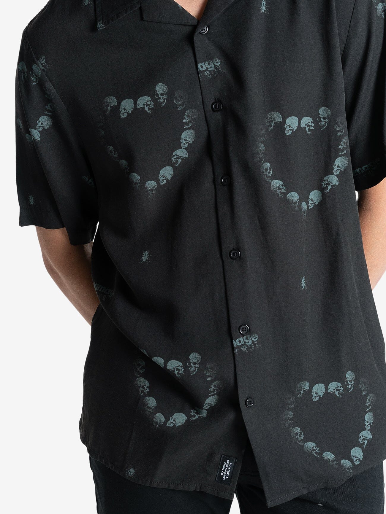 Controlled Damage Bowling Shirt - Black XS