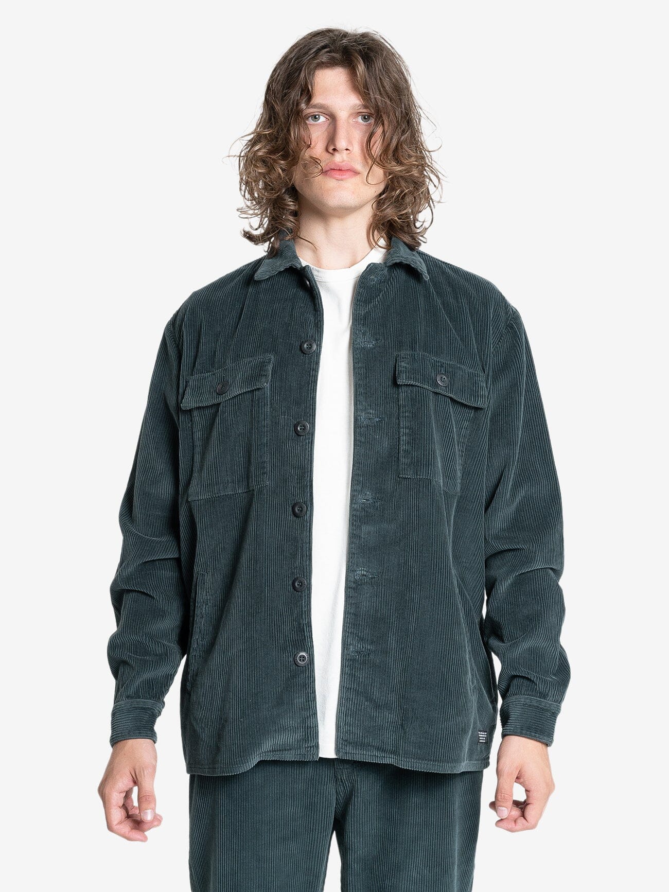 Thrills Labour Overshirt - Dark Jade XS