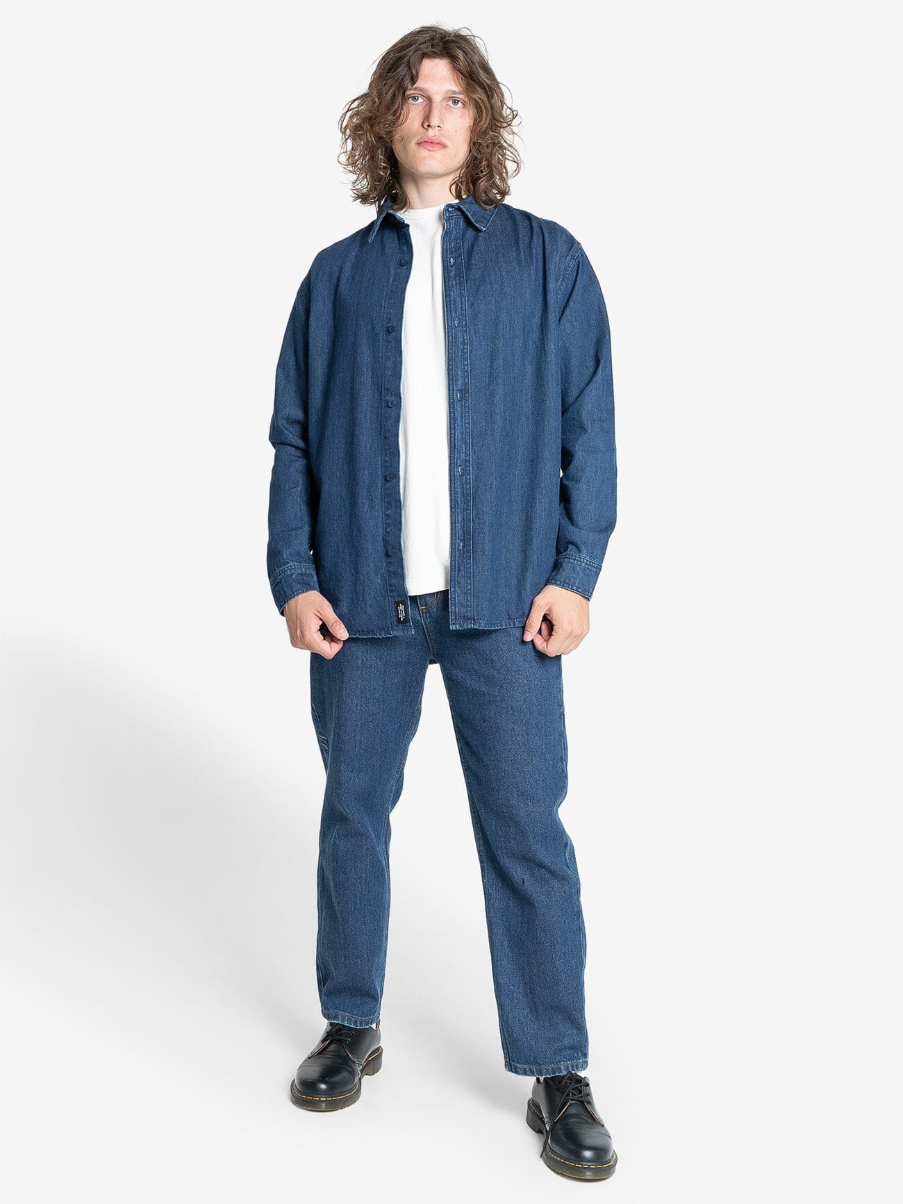 Canyon Long Sleeve Shirt - Double Indigo Rinse XS