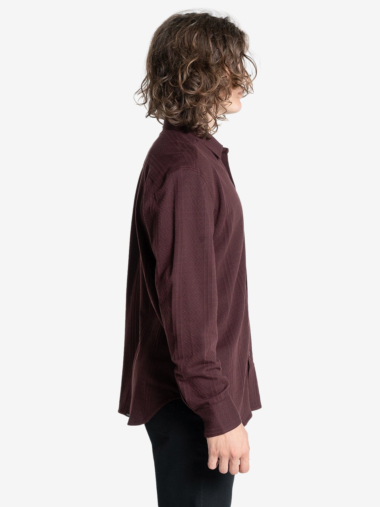 Future Feelings Long Sleeve Shirt - Deep Plum XS