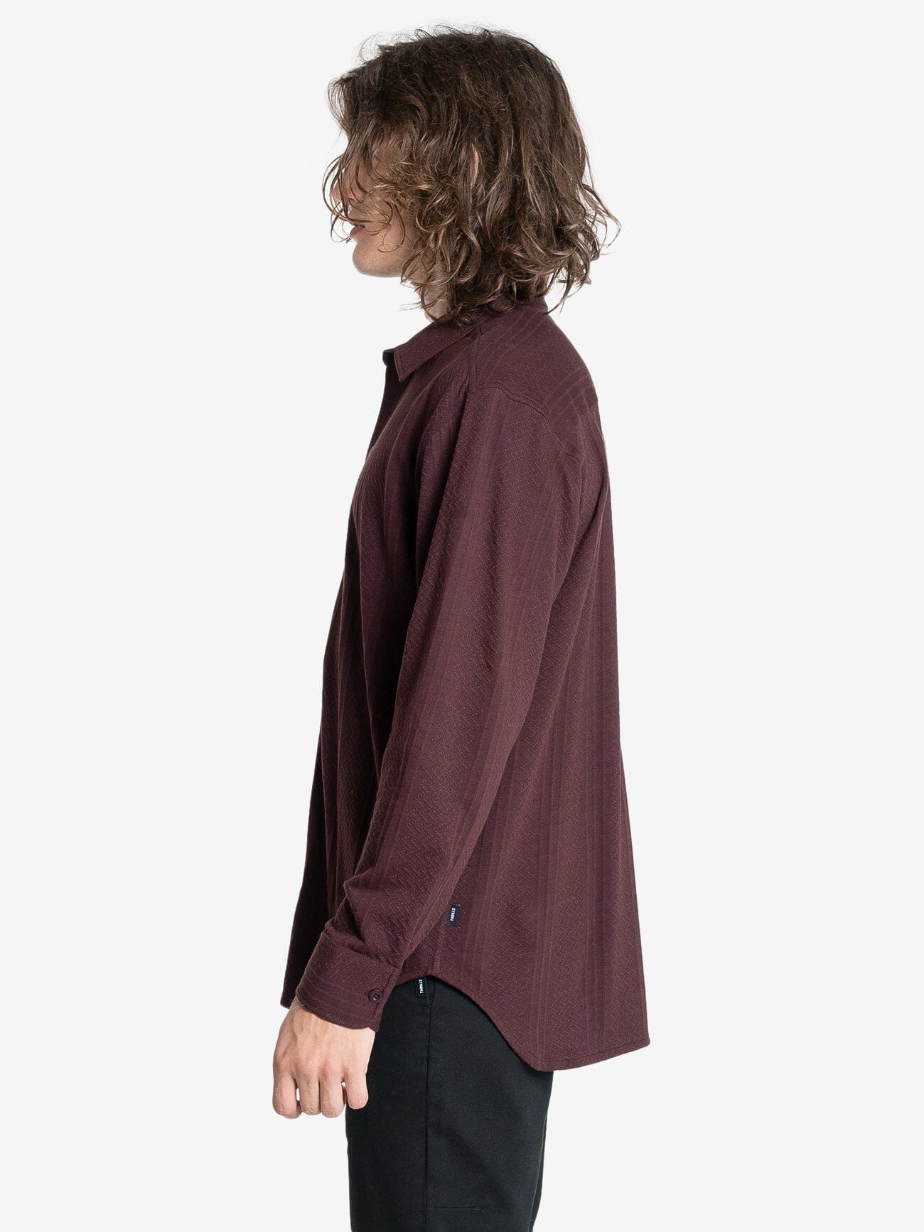 Future Feelings Long Sleeve Shirt - Deep Plum XS